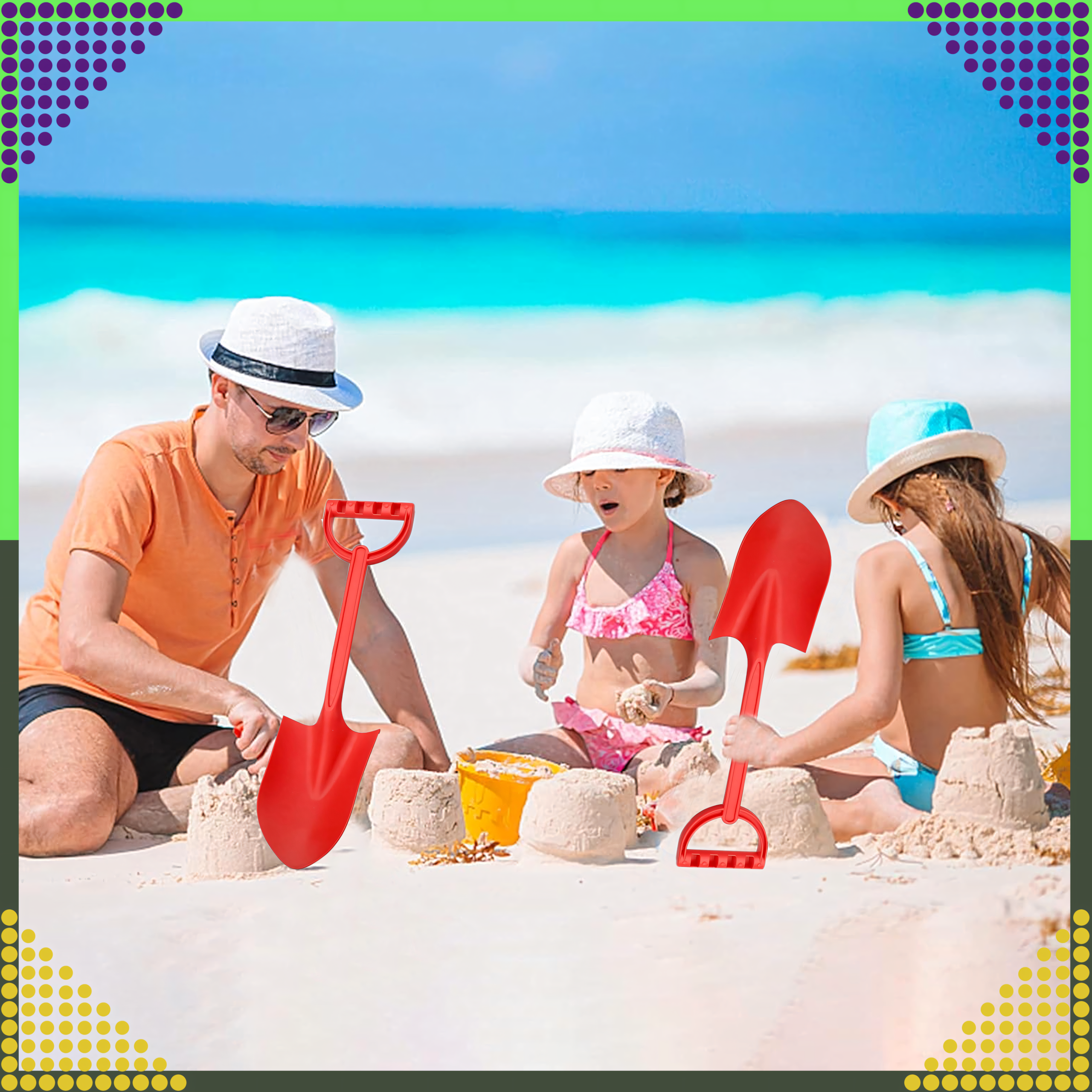 Labidas Liivalabidas rannale Liivakastidele Tugev suur XXL 64 cm