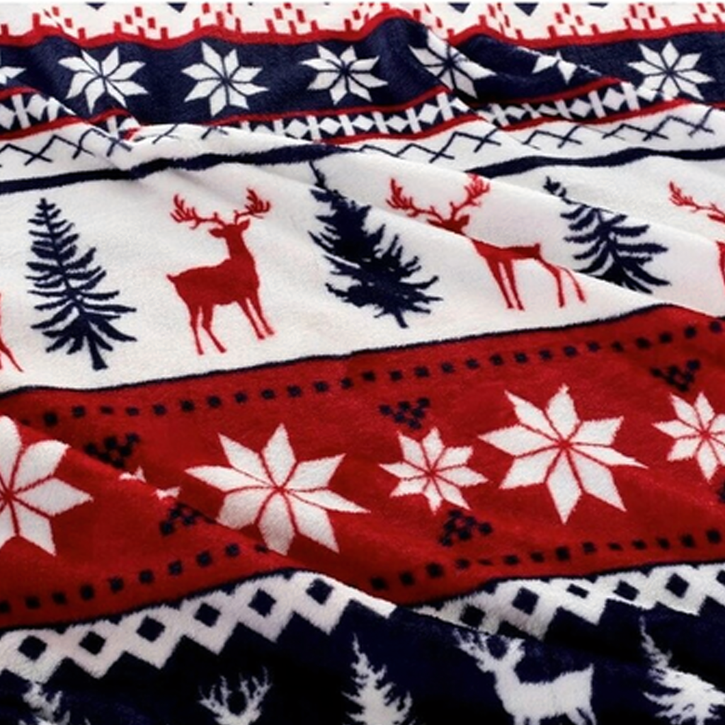 Paks talvetekk jõuludeks, pehme voodikate, soe kingituseks, 120x150 cm