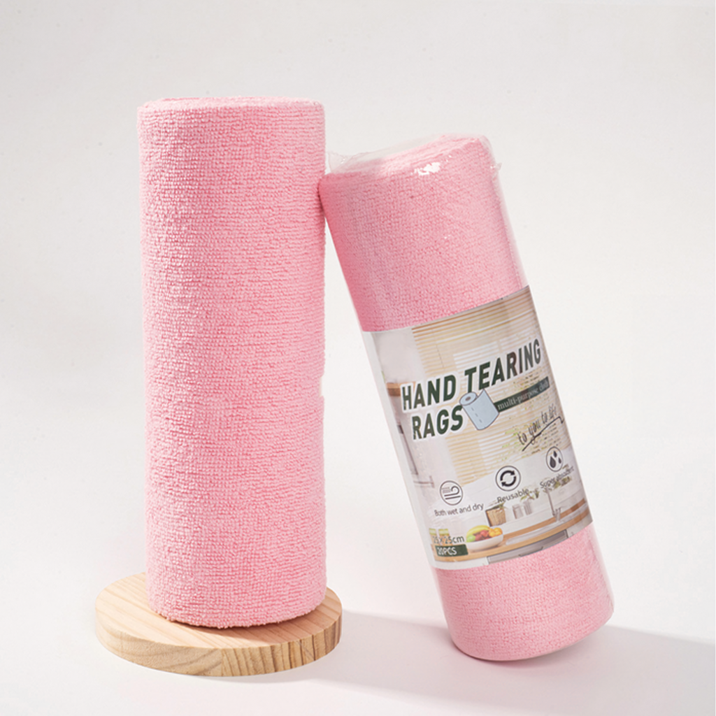 Microfiber Cleaning Cloths Roll 25x25cm 20 pcs
