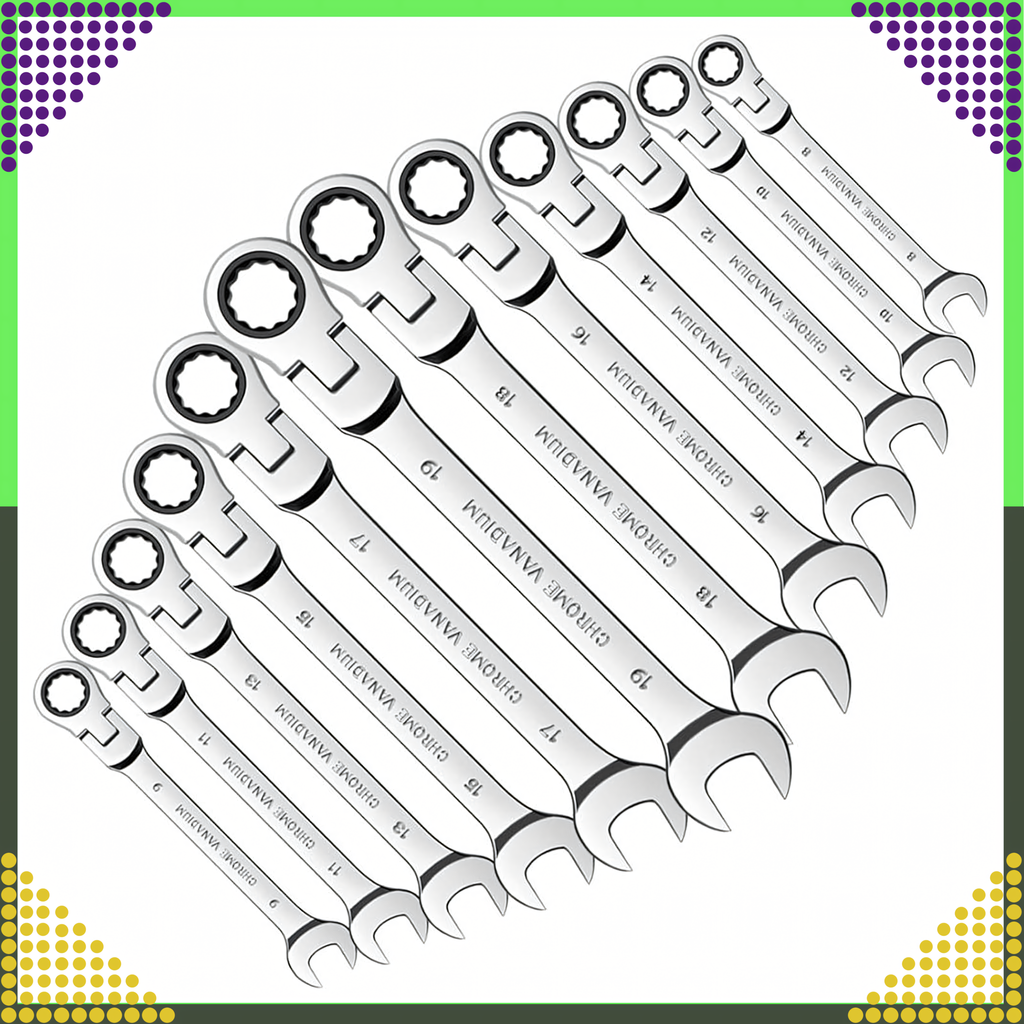 12-osaline padrunvõtmete komplekt 8-19mm 12 tk