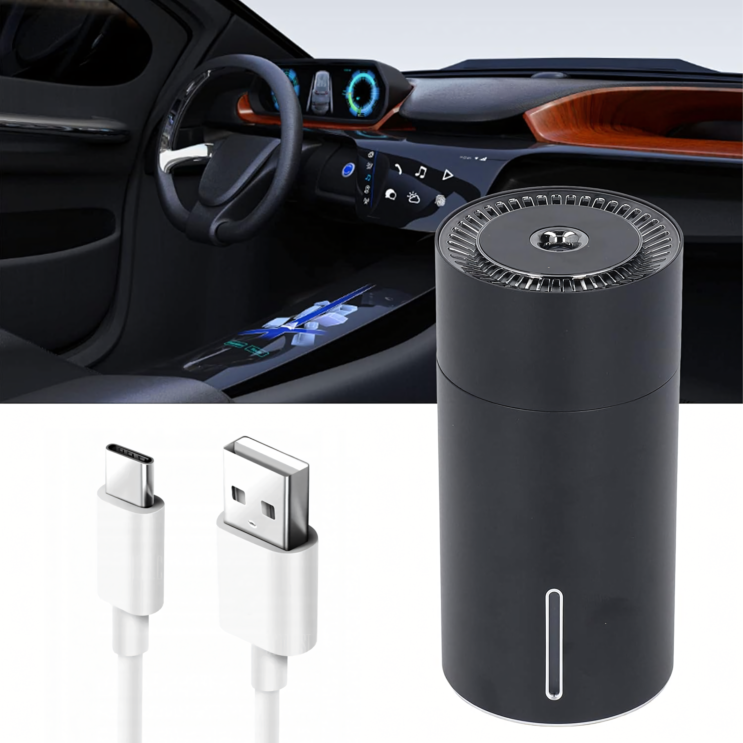 Auto õhuniisuti mini aroomi difuusor USB uduga