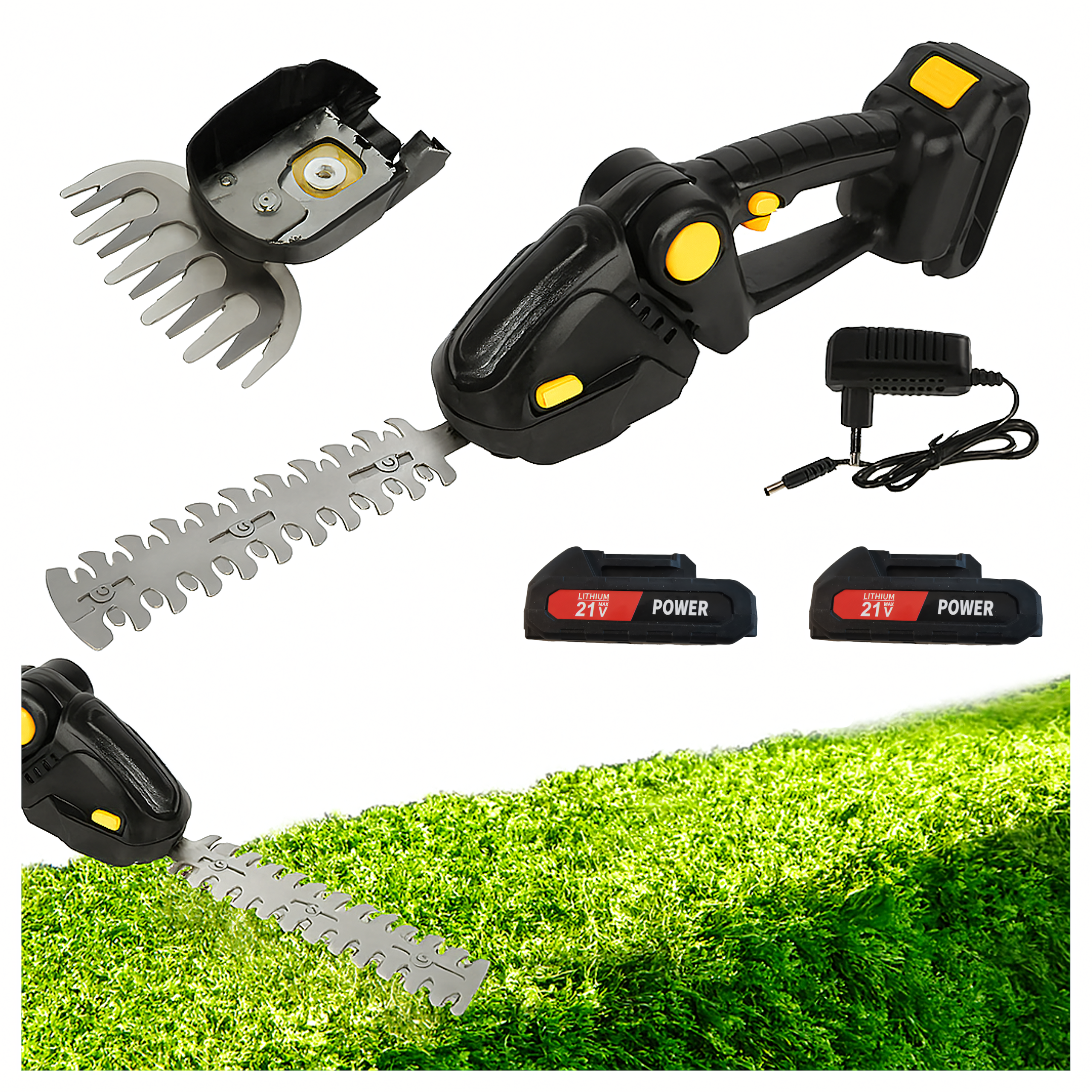 Juhtmeta elektrilised käärid hekkide, põõsaste ja okste pügamiseks