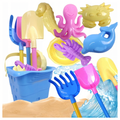 Beach and Garden Sand Toy Set with 9 Molds and Bucket for Children 9 pcs