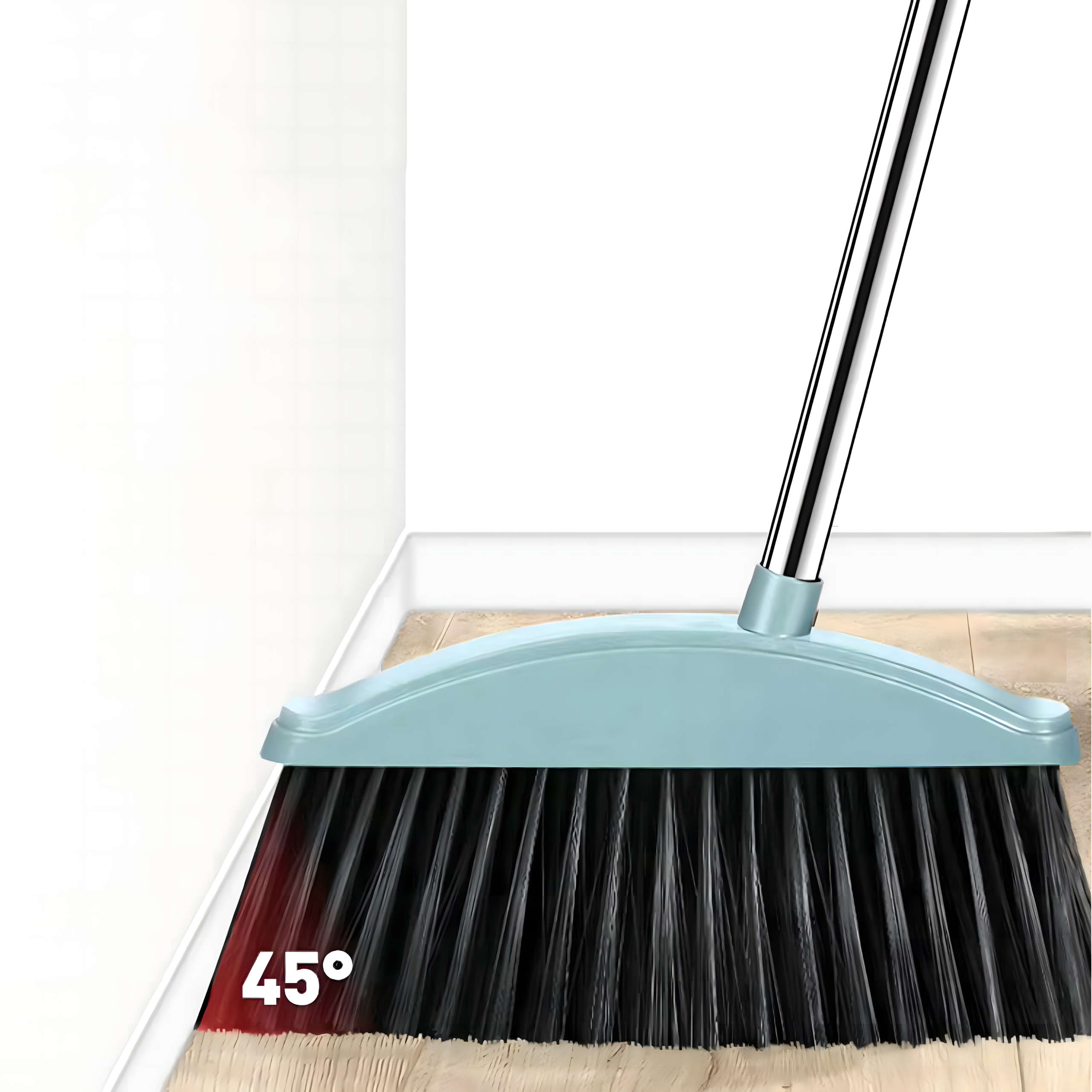 Cleaning Kit with Broom, Dustpan, Stick, and Window Washer