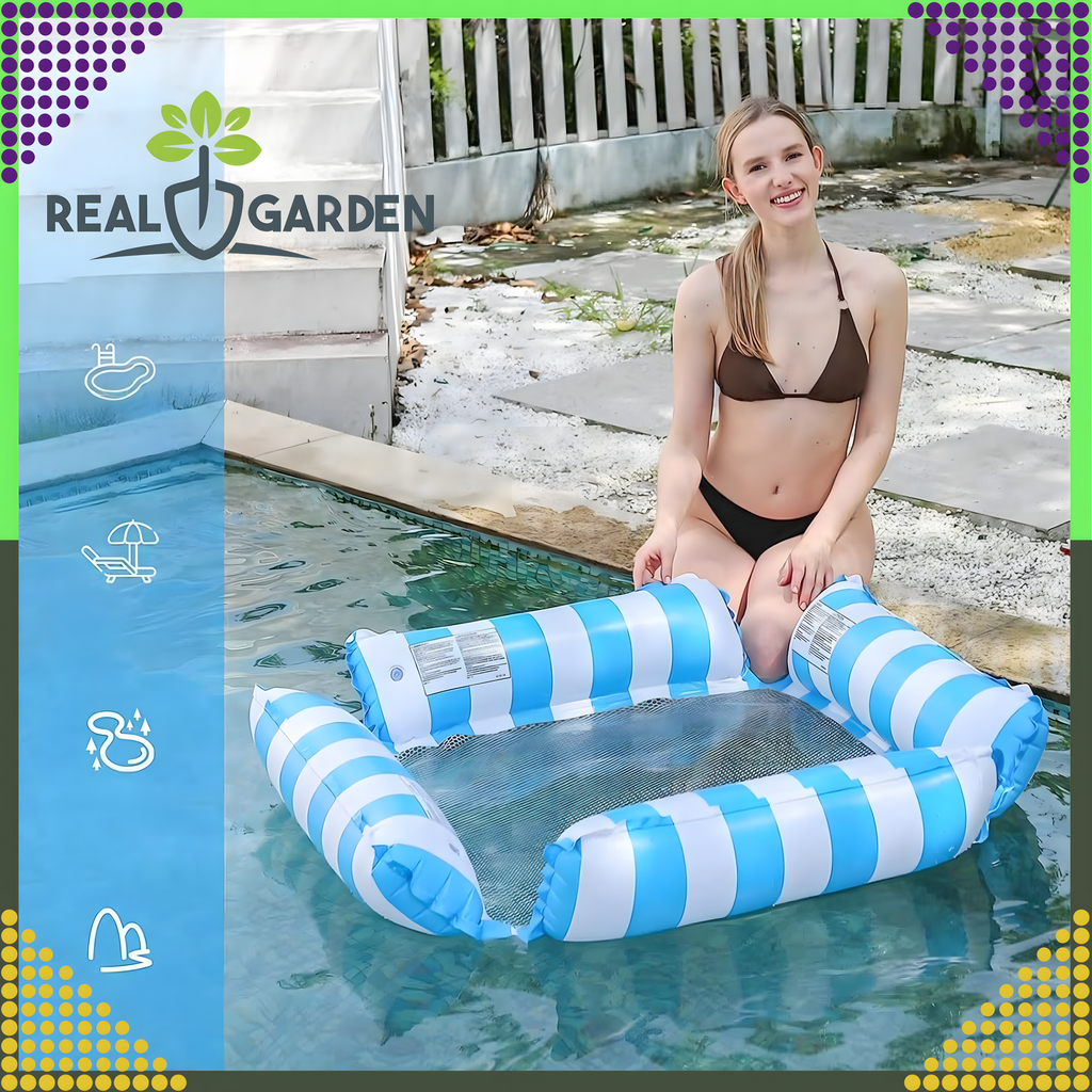 Veevõrkkiik, täispuhutav ujumismadrats, basseinitool, suur rannatool 123 x 120 cm