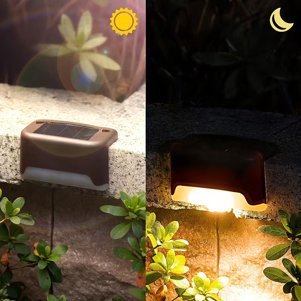 4x Solar LED aiasammu valgusti veekindel treppidele ja terrassile
