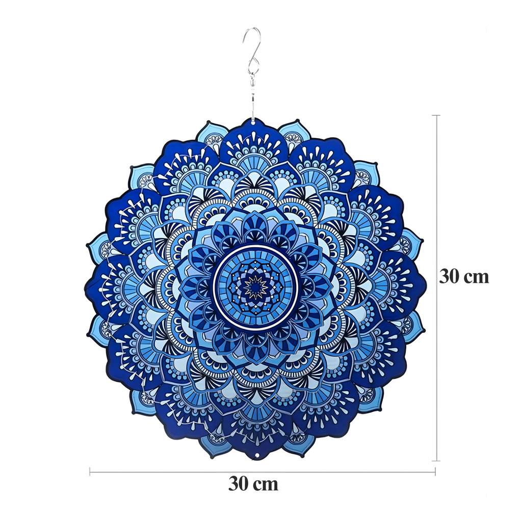 Hanging Spinner Decoration Wind Catcher 12” 3D Mandala