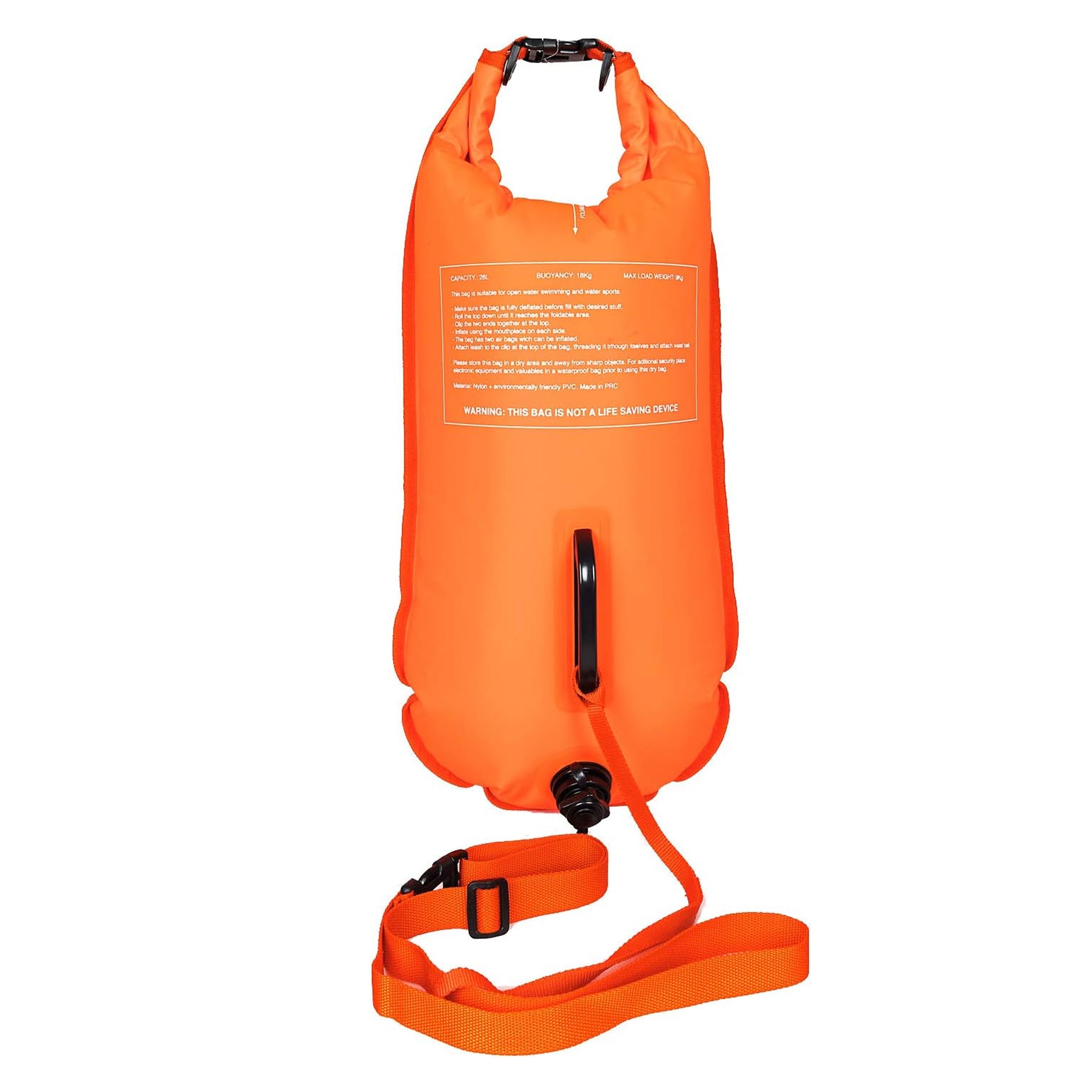 Ujuv turvaboi ujumiseks, täispuhutav, taskuga 2in1, sobib kajakile, SUPile, suur