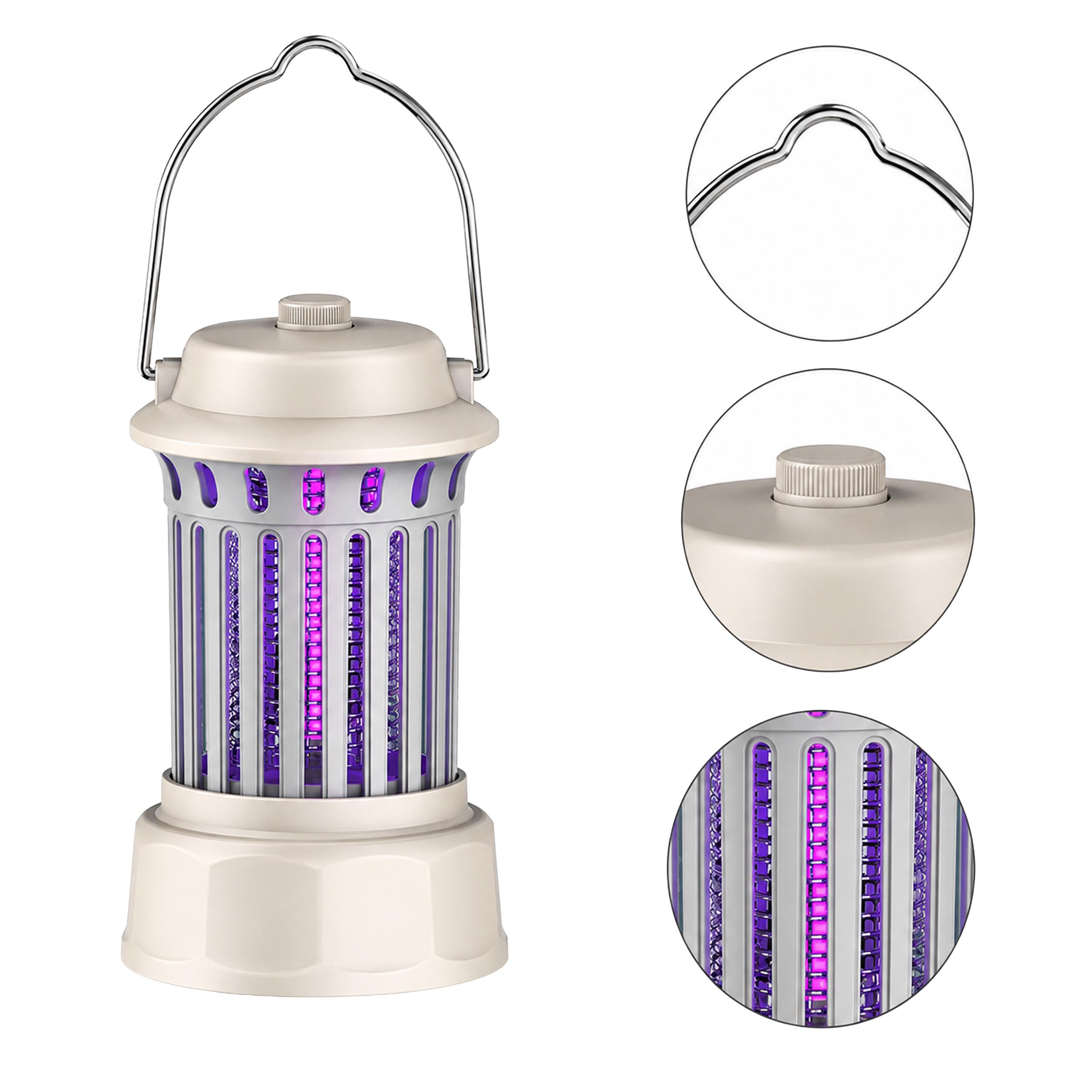 Portable UV Insect Killer Lamp for Flies, Mosquitoes, Moths, and Other Insects for Garden and Terrace
