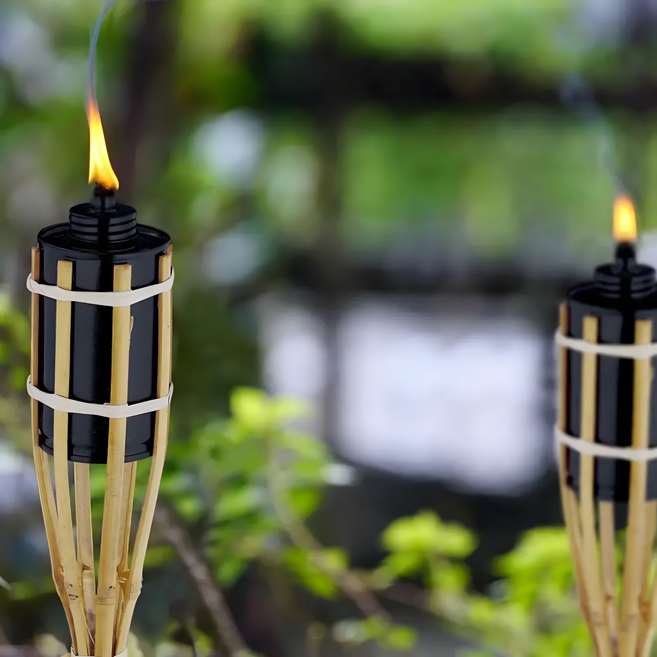 90 cm Bamboo Garden Torch Decorative for Mosquitoes, Moths, and Flies 1 pc