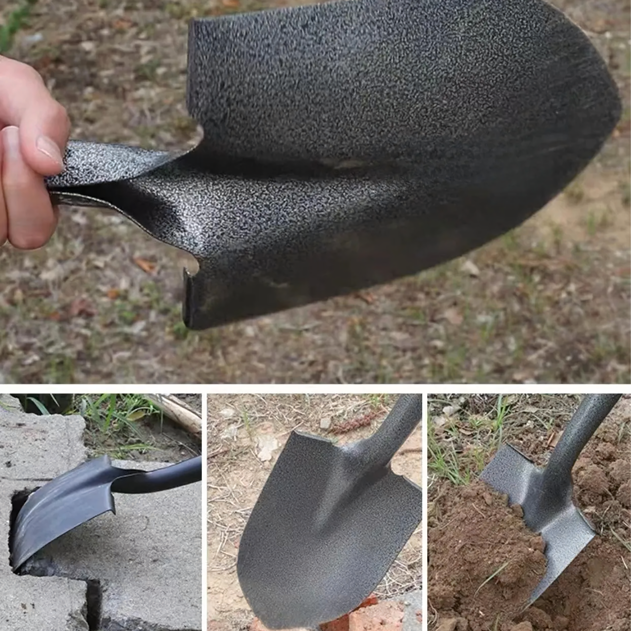 Metal Garden Spade Straight with Metal Handle 100 cm Strong