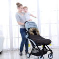 Insulated Fur Baby Stroller Seat Sleeping Bag with Ears 100 cm