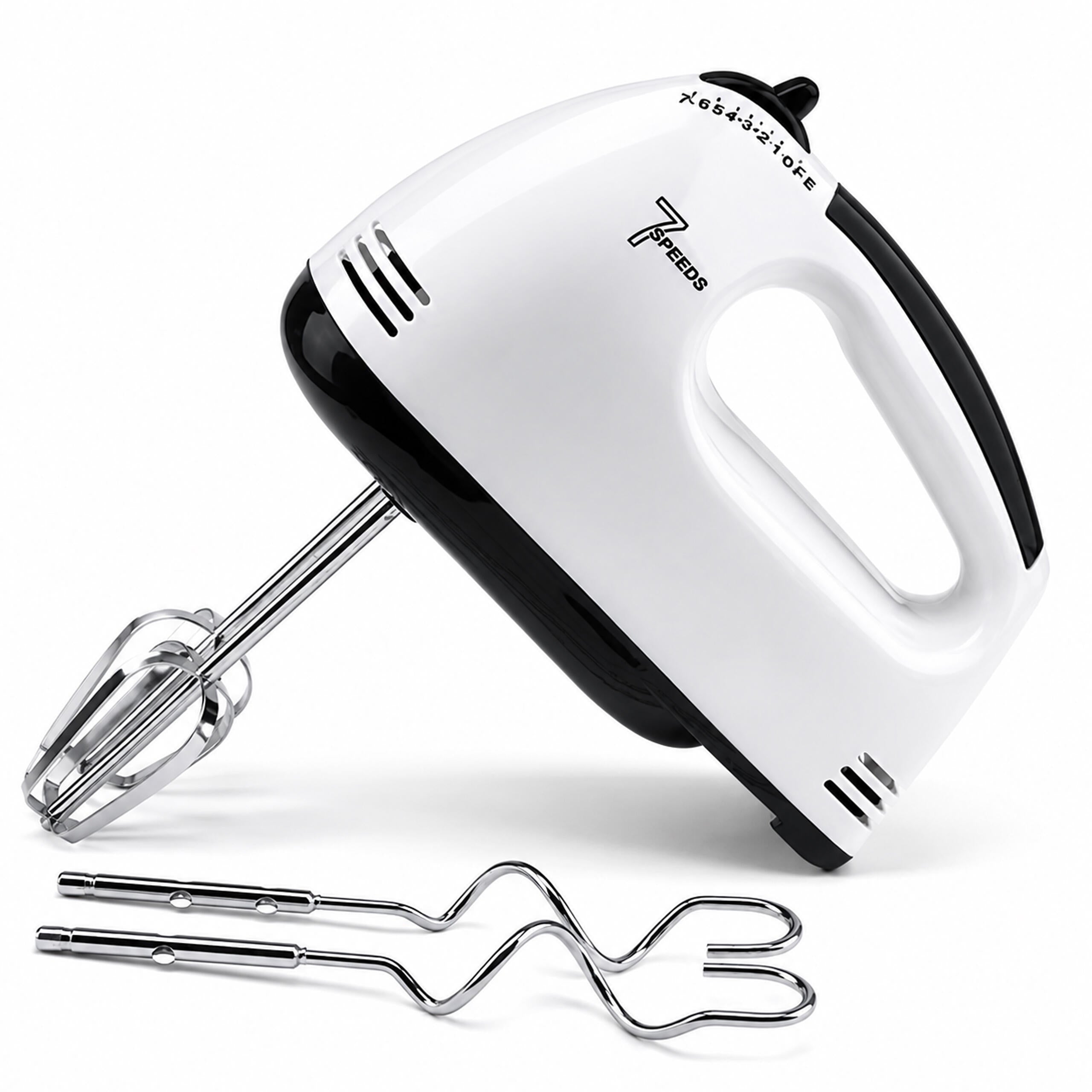 168x Powerful Hand Mixer with Stainless Steel Bowl 7 Speeds 100W Attachments