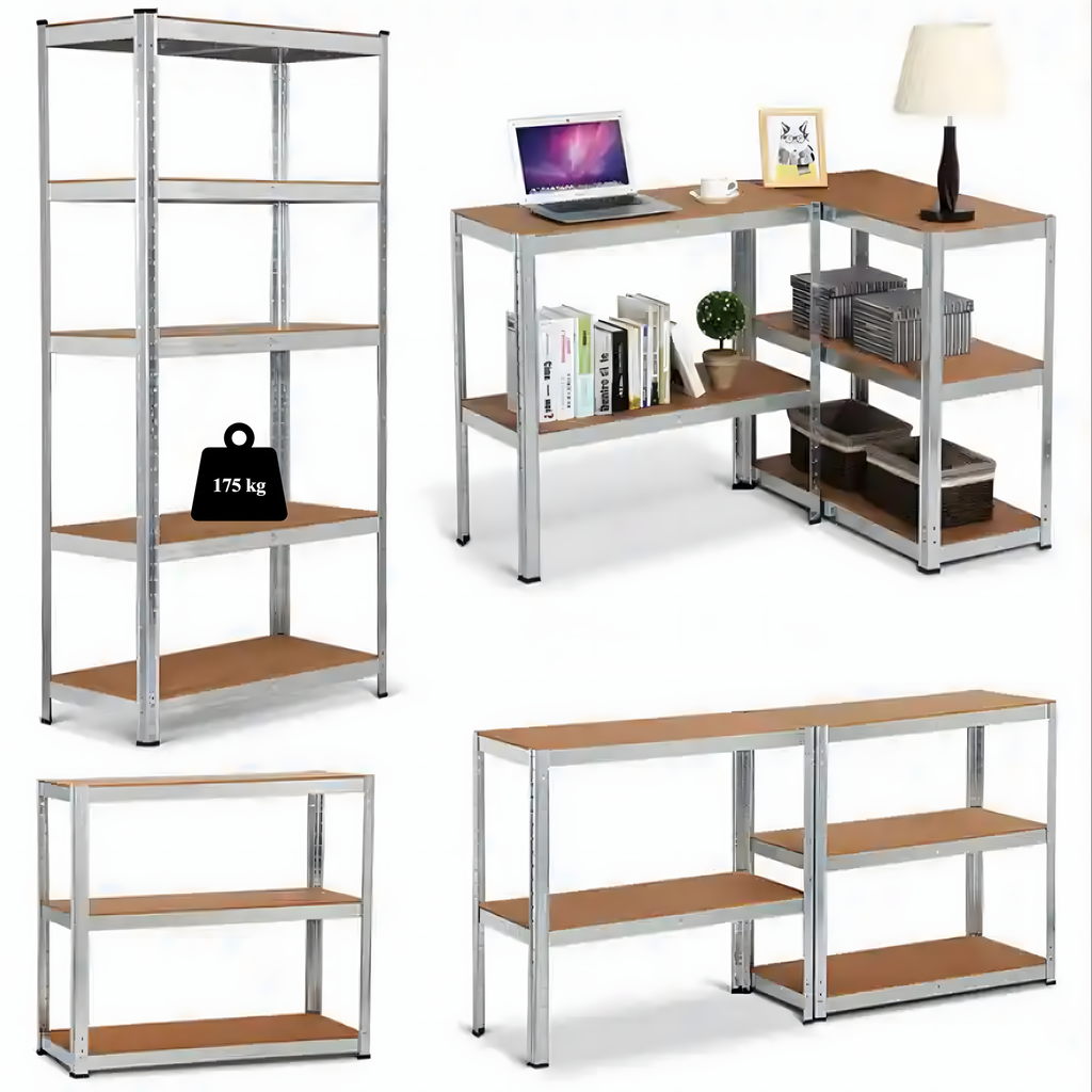 Metallist hoiuriiul 180x90x40 garaažile, keldrile, laole 875 kg kandevõimega