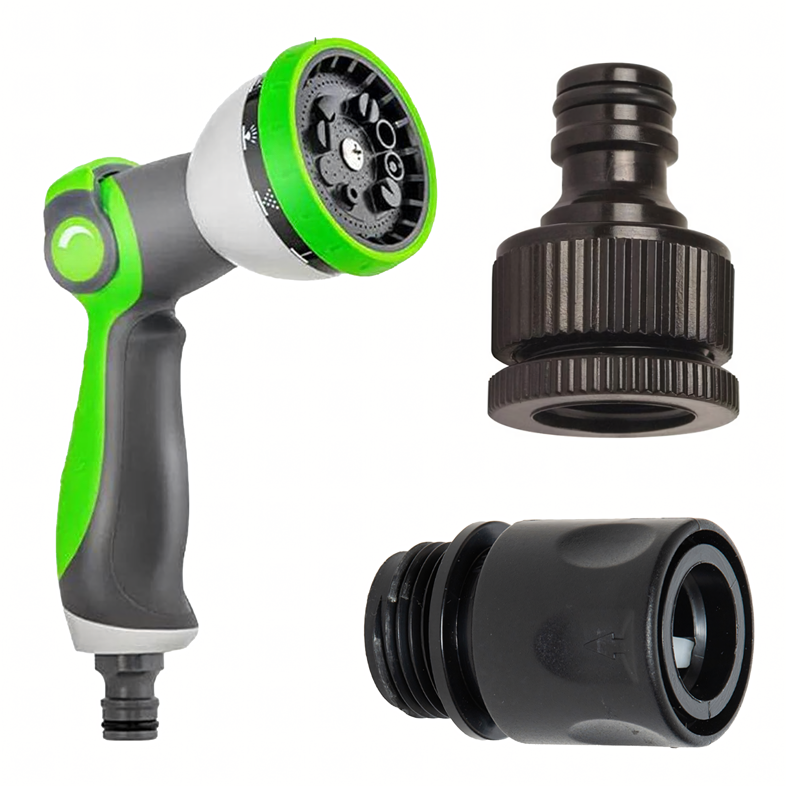 Premium Reinforced Expandable Garden Hose 2.5-7.5m with 1/2 and 3/4 Connectors and Spray Gun