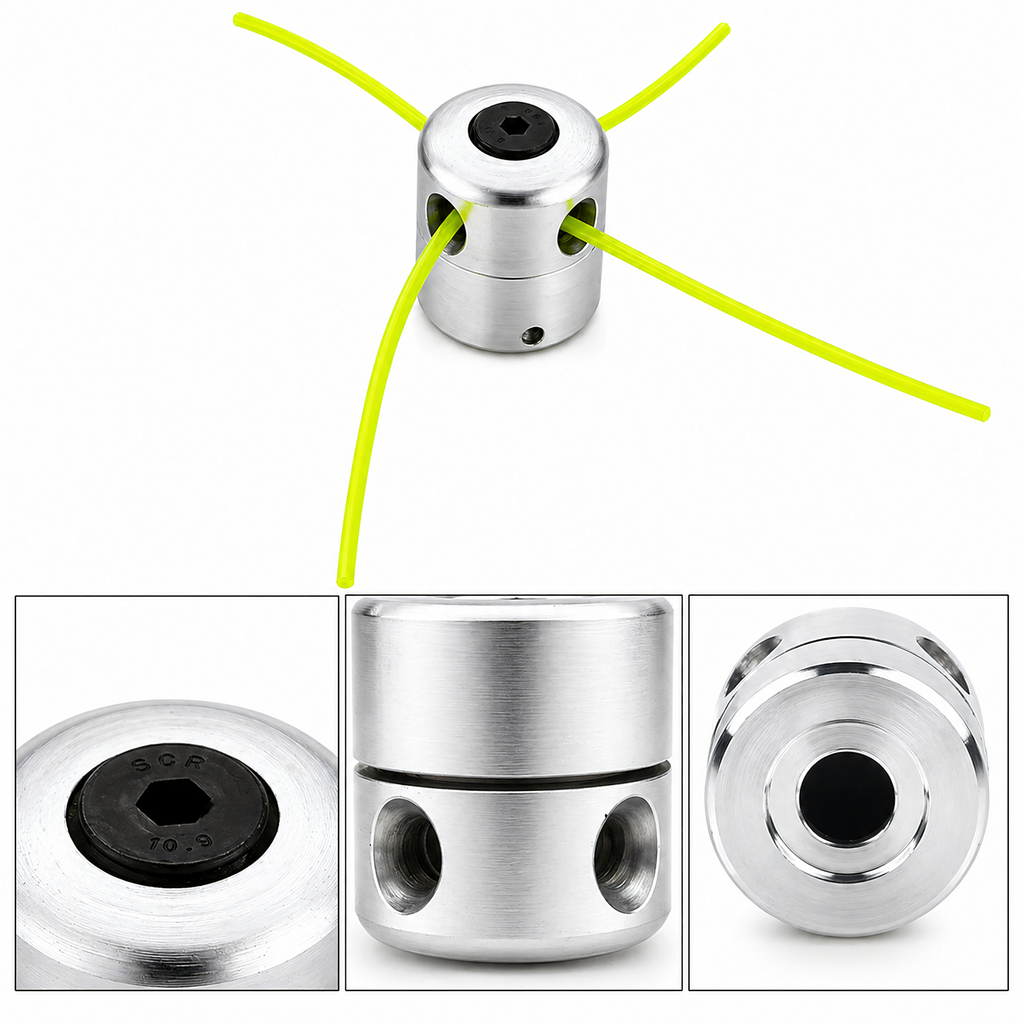 Aluminum Trimmer Head for Gasoline Brush Cutter with Line Set