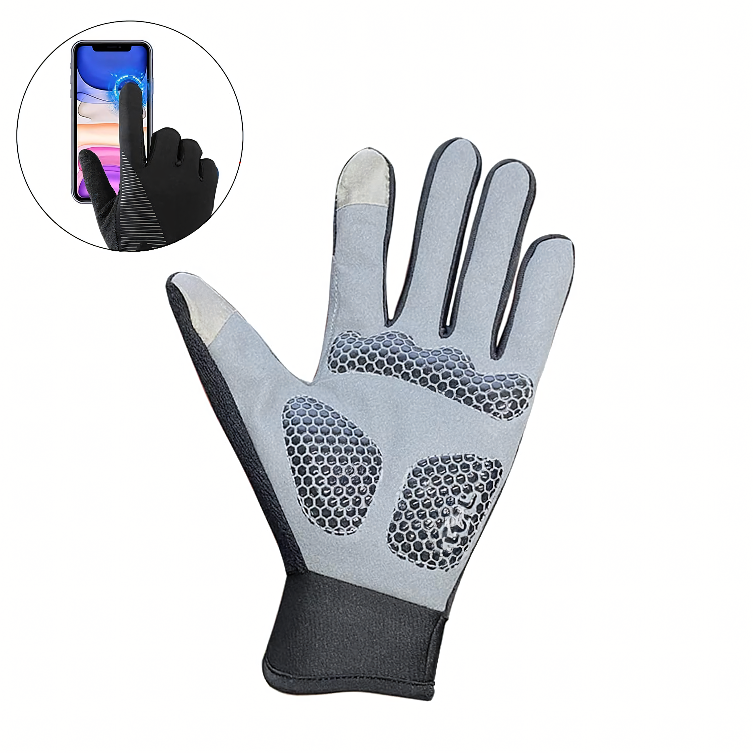 Sports Full Winter Touch Cycling Gloves for Running Bike L