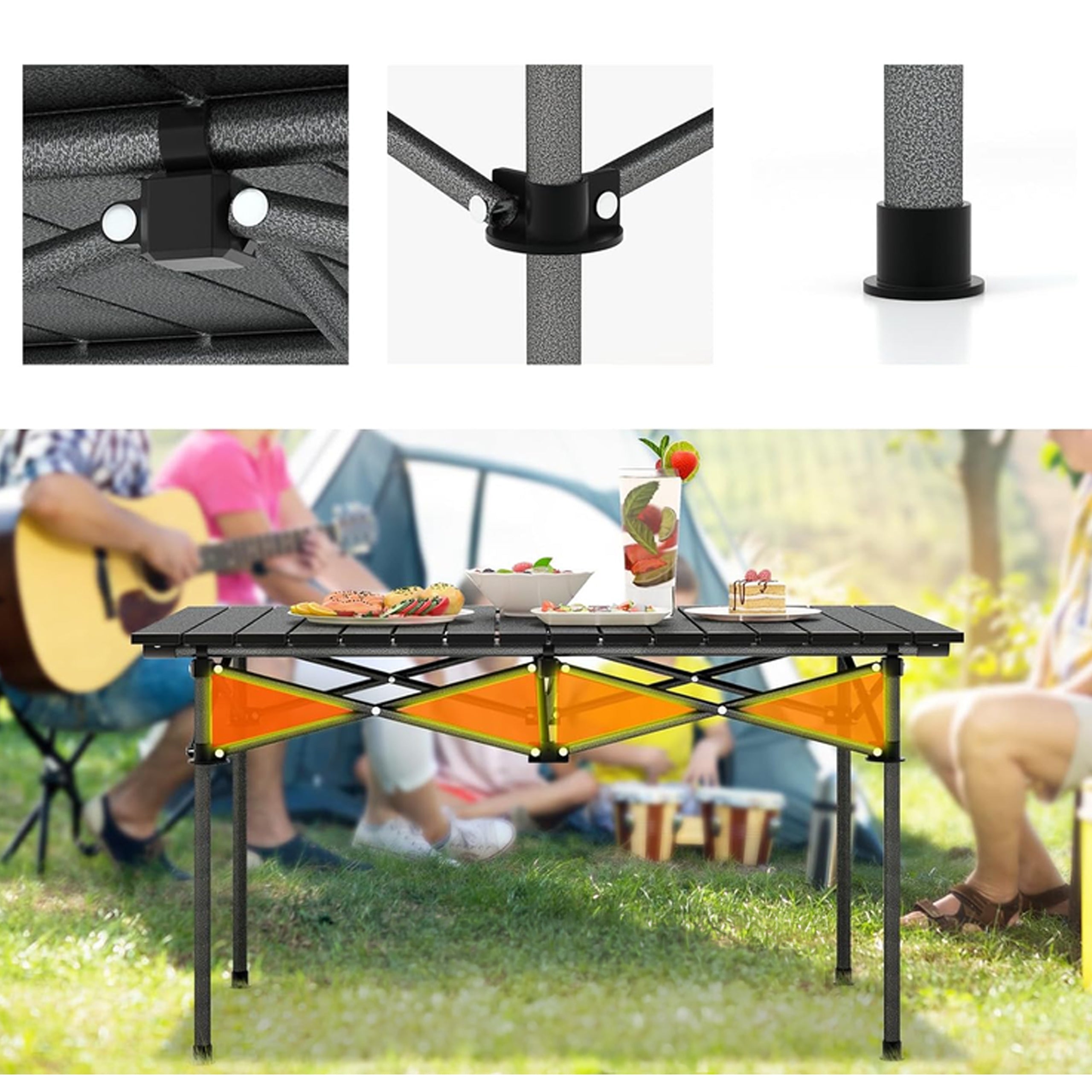 Folding Travel Camping Garden Table with Carry Bag 95x55x50 cm