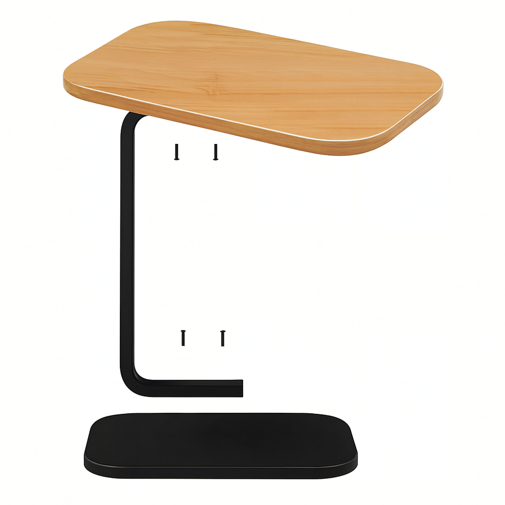 Modern C-Shaped Side Coffee Table for Living Room