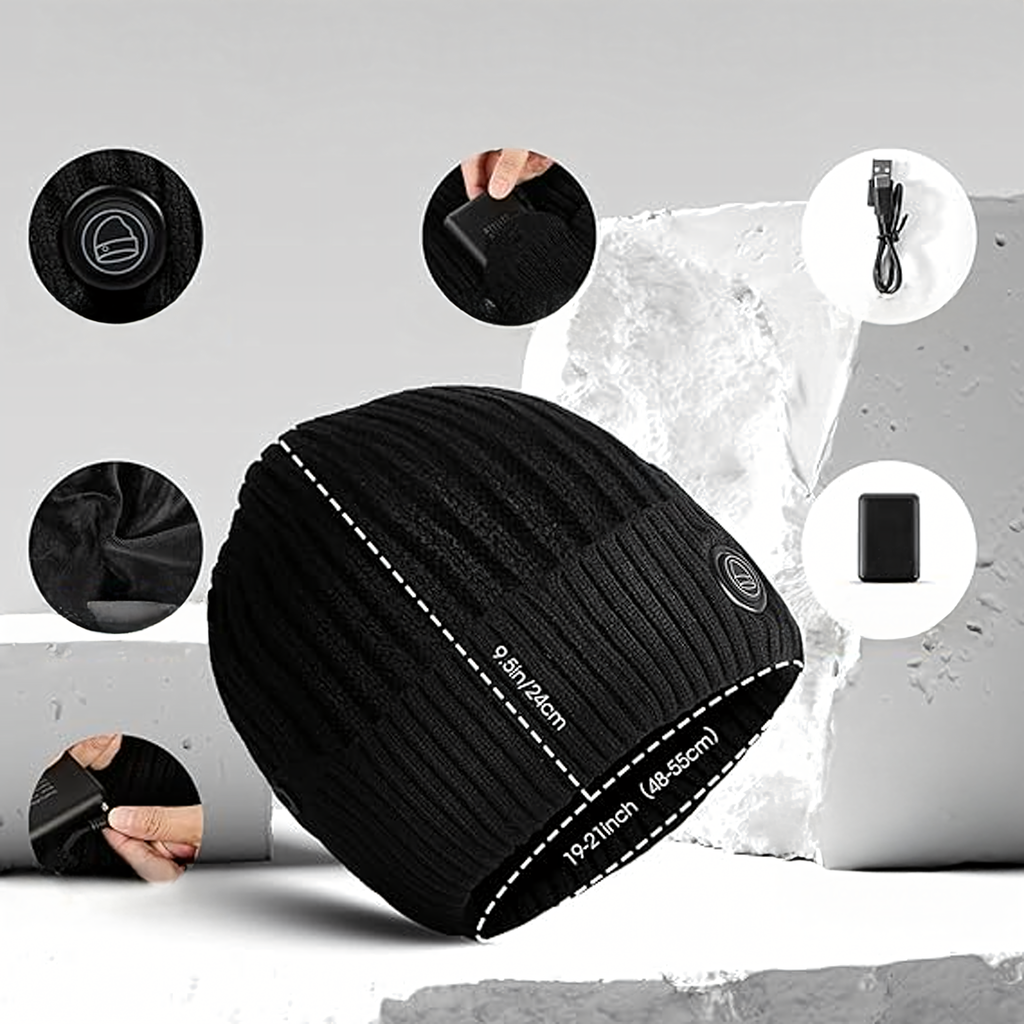 Soojendusega talvine elektriline müts + Powerbank