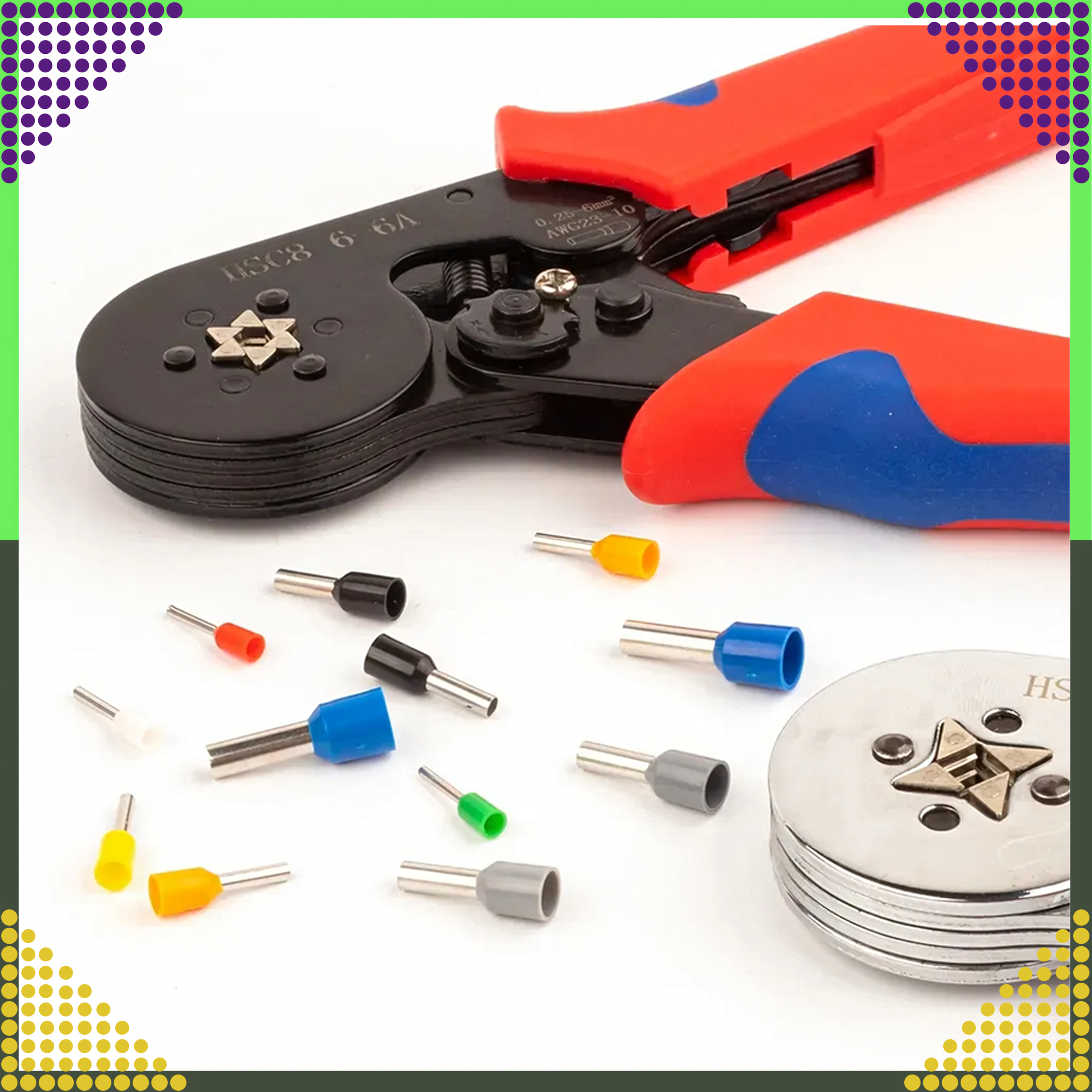 Pressimistangid kaabliotsahülsside jaoks 0.25-10mm²