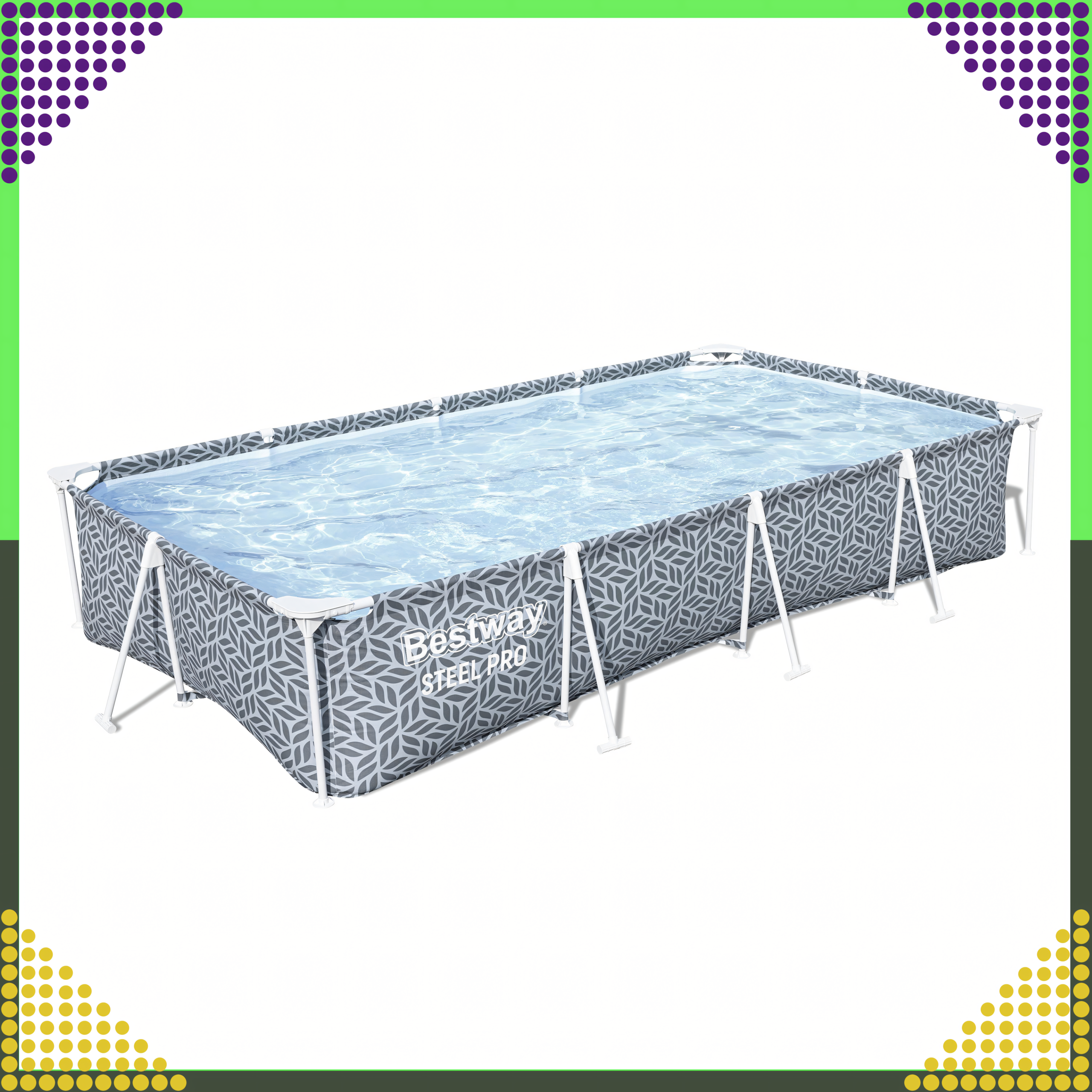 Bestway 561FV Steel Pro ristkülikukujuline aiaraamiga bassein 366x201x66 cm