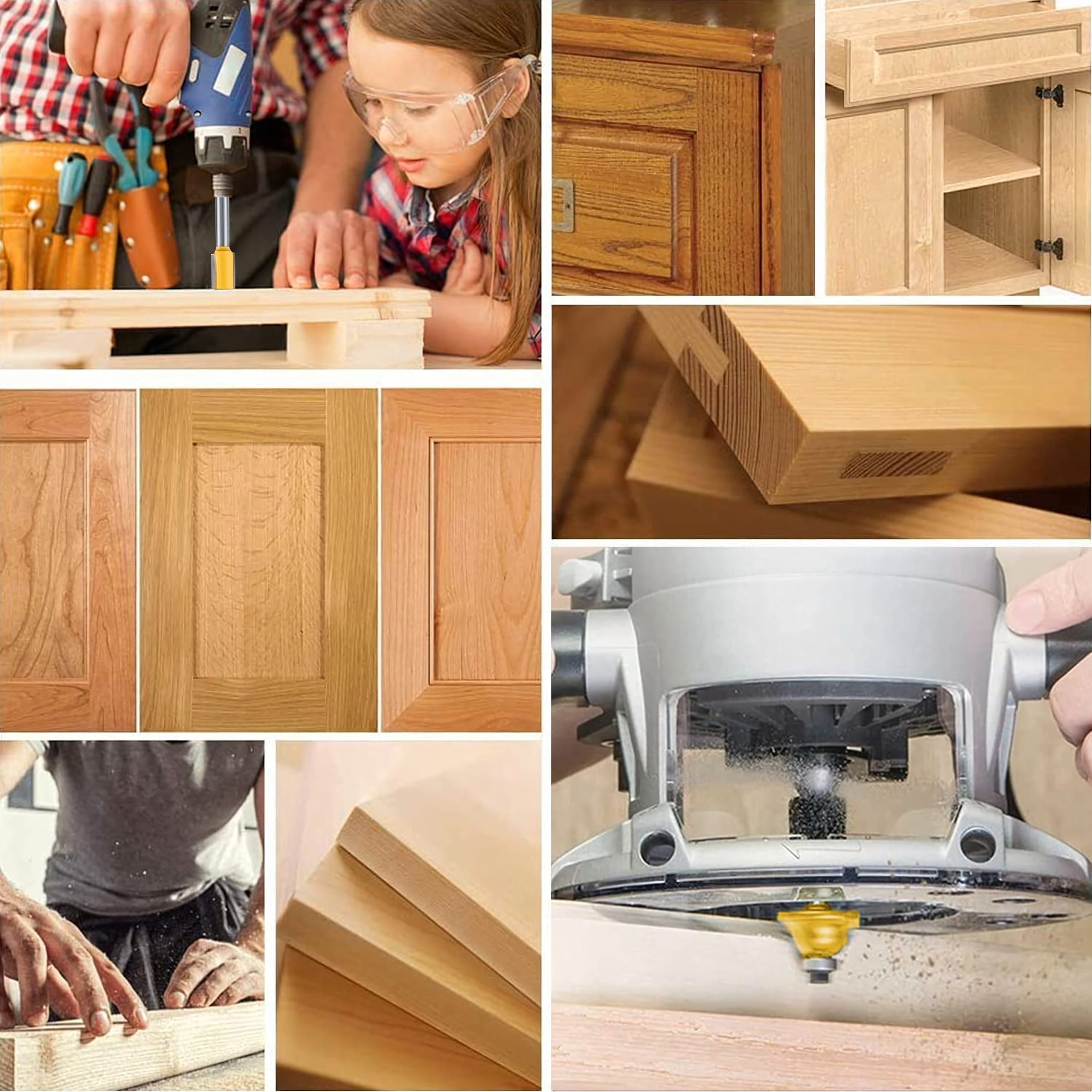 12-osaline kiirlõiketeradega puidutöö freesiotsikute komplekt 12 tk