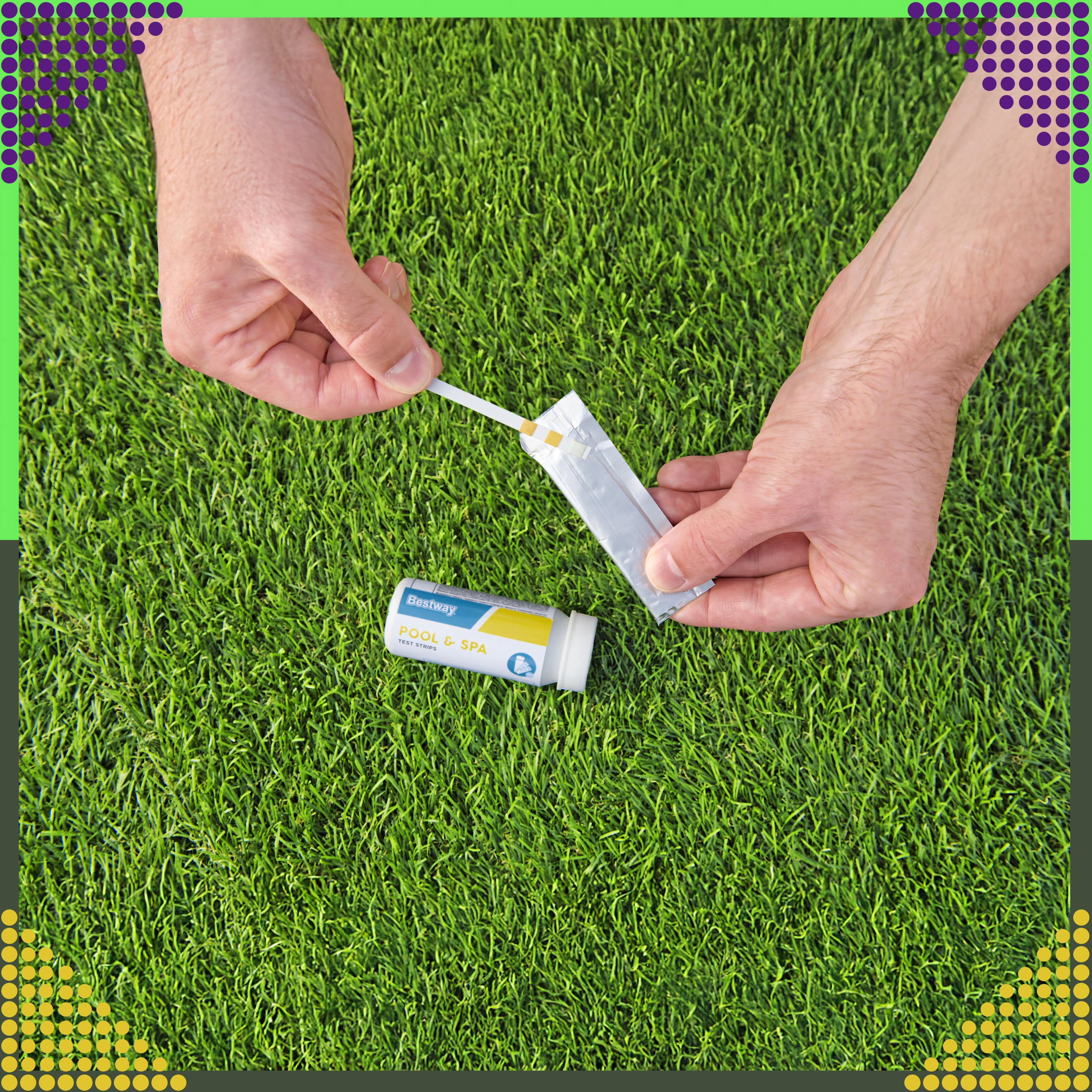Bestway 58794 basseini hooldus- ja puhastuskomplekt võrguga, pulgaga, pH ribade ja plaastriga
