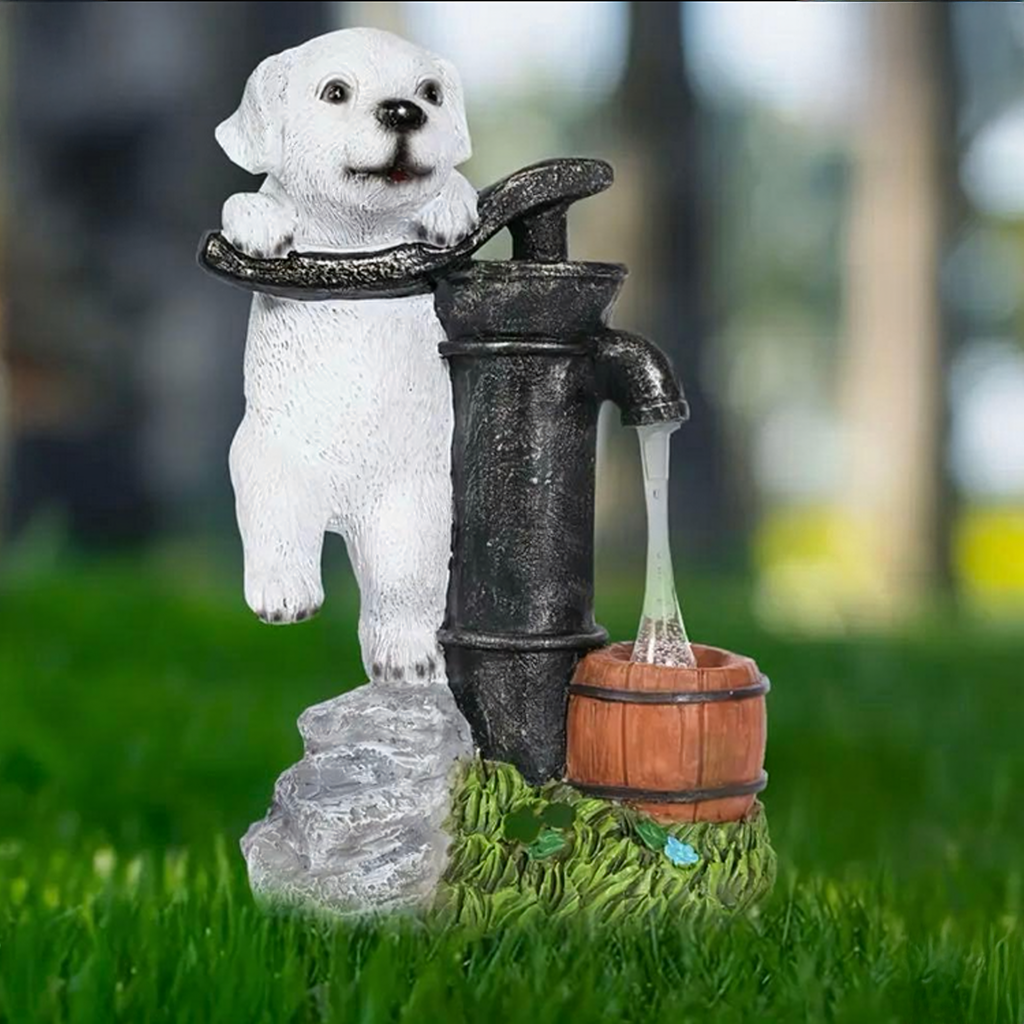Decorative Solar Garden Lamp LED Puppy Dog