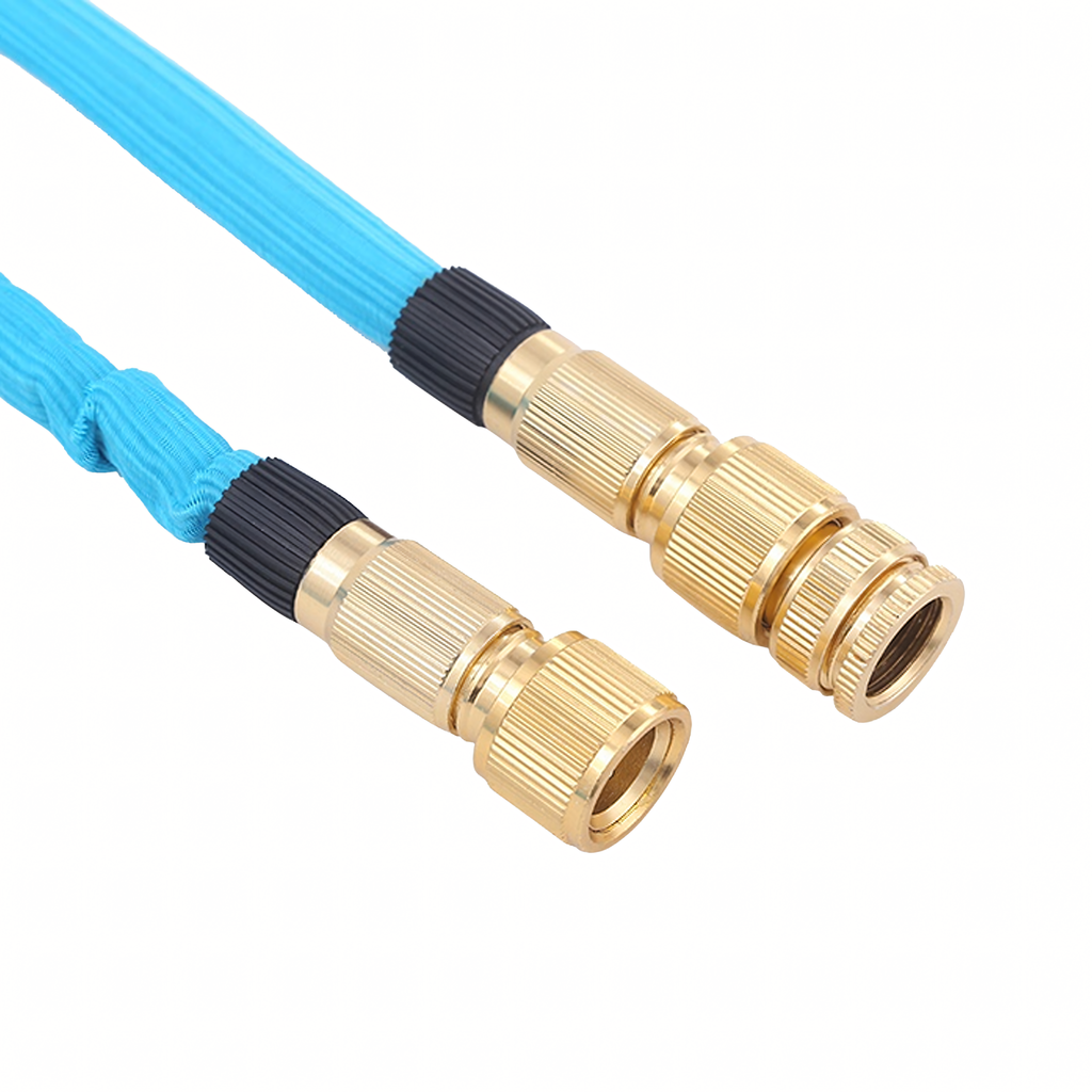 Premium Strong Elastic Expandable Garden Hose 3.4-7.5m with 1/2 and 3/4 Connectors