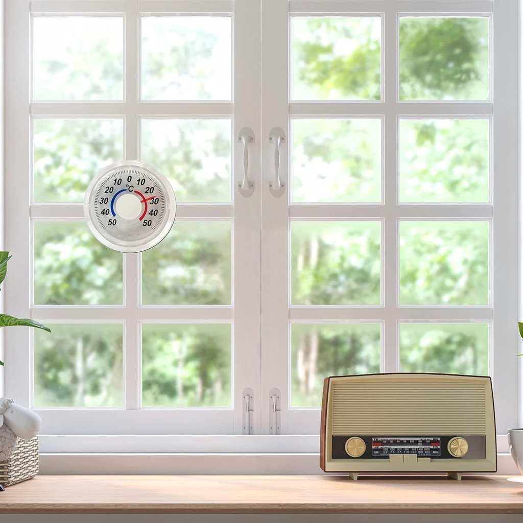 Outdoor Indoor Thermometer for Low Temperatures -50C to 50C Self-Adhesive