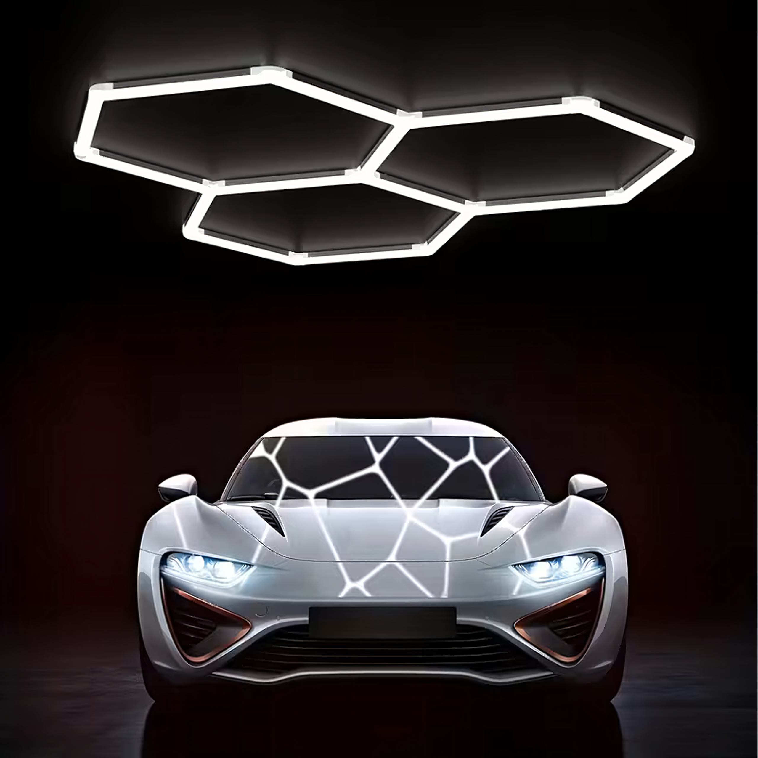 120 tk kuusnurkseid LED-paneelvalgusteid 247 × 98 cm 125 W 6500 K RC-K-2076-15773