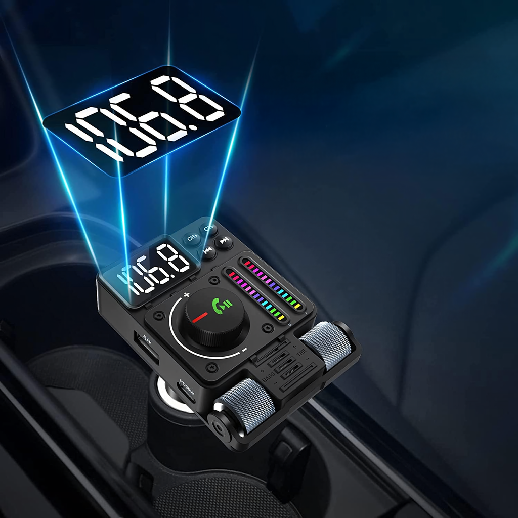 Auto FM-raadio saatja Bluetooth 5.3 PD 30W laadija