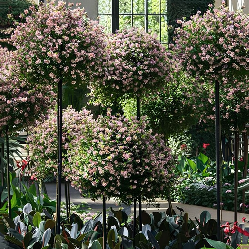 Metal Garden Pergola Support for Climbing Roses and Flowers 50x10cm Black