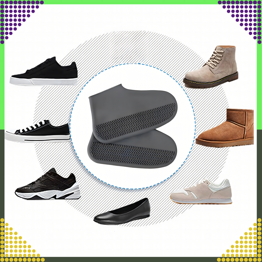 Waterproof Protectors Rain Shoe Covers Anti-Slip Wellington Boots S