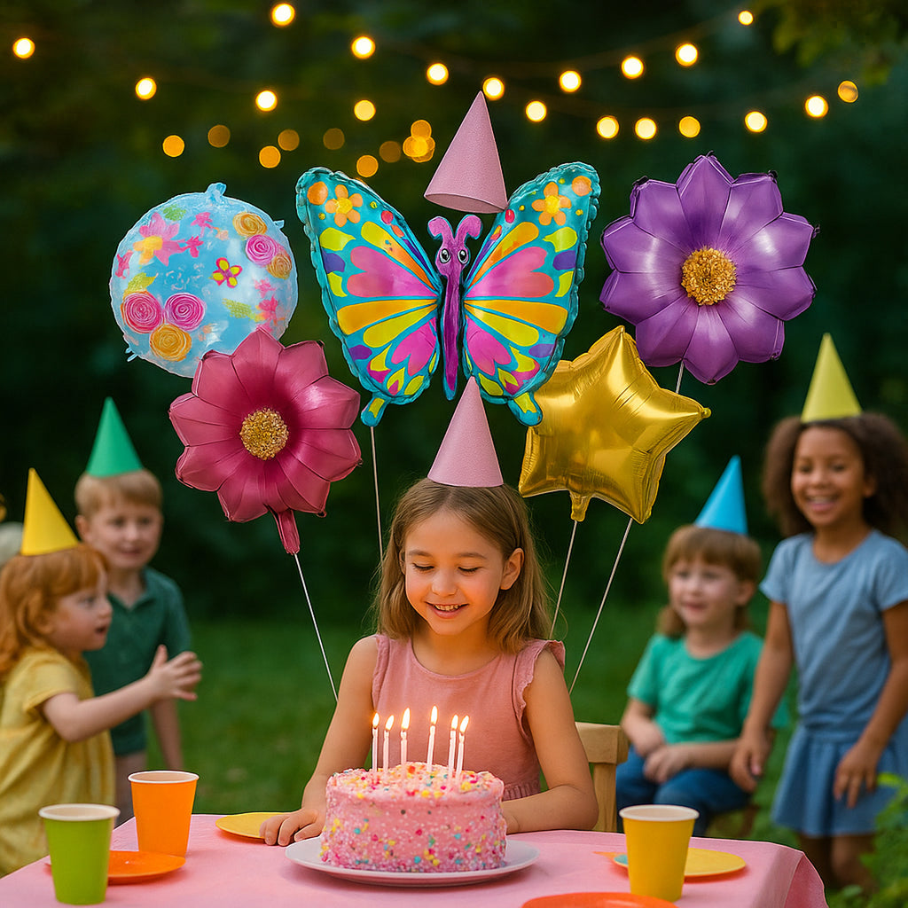 Liblikatega sünnipäevalõhupallide komplekt sünnipäevadeks ja sünnipäevapidudeks 5 tk