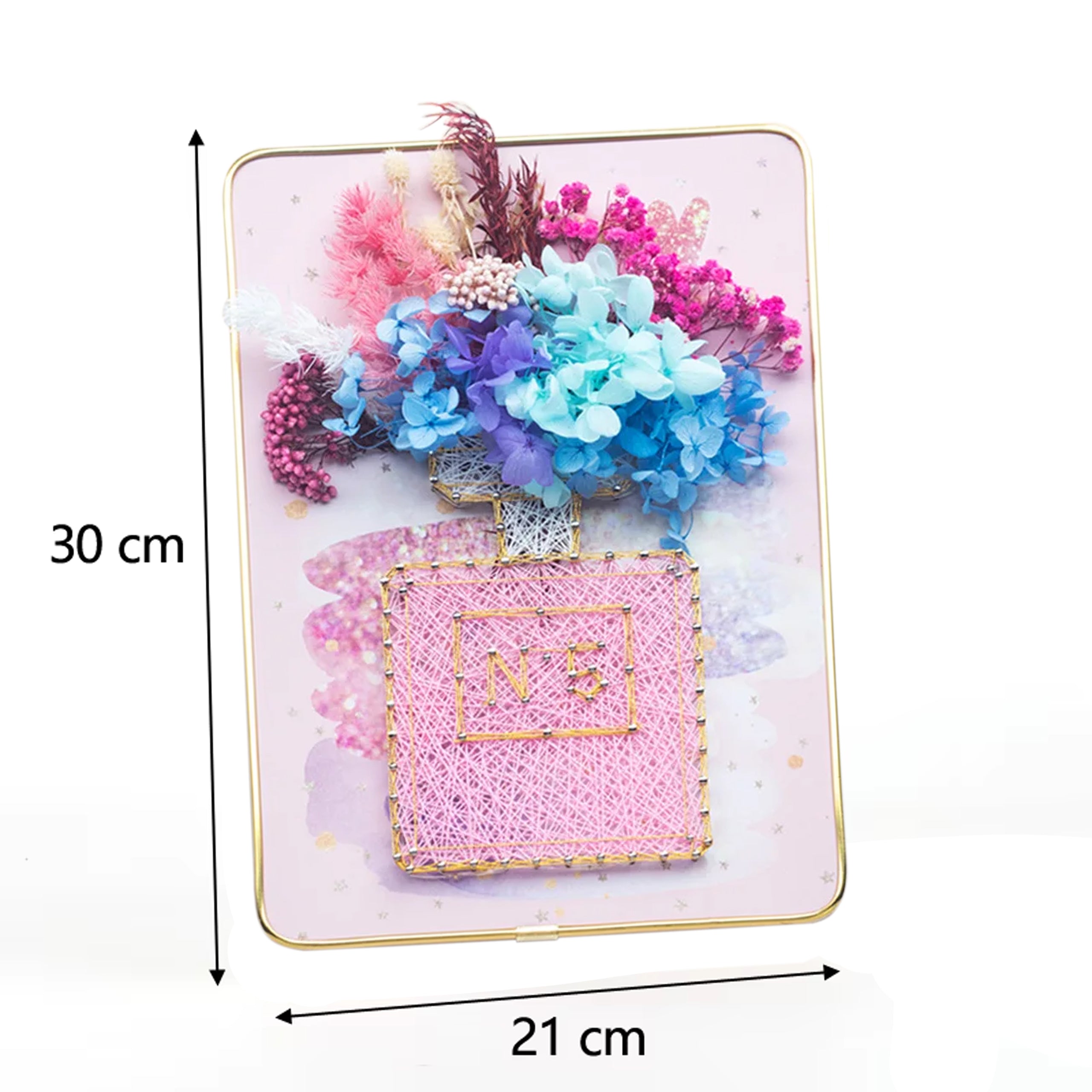 Loominguline komplekt niidikunstiks, Interroad tikkimine, LED-pilt raamiga 21x30 cm