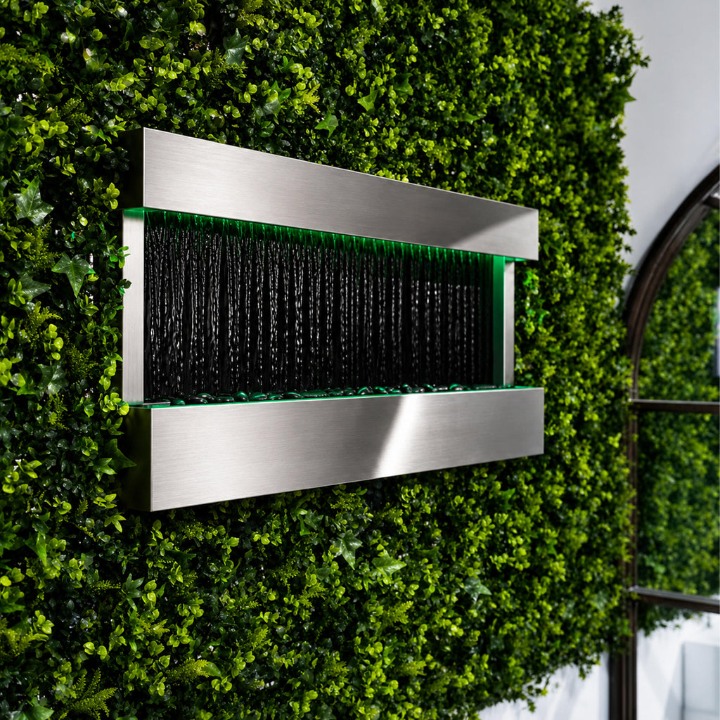 Hanging Water Wall Fountain with RGB LED Colors 120x60x13cm