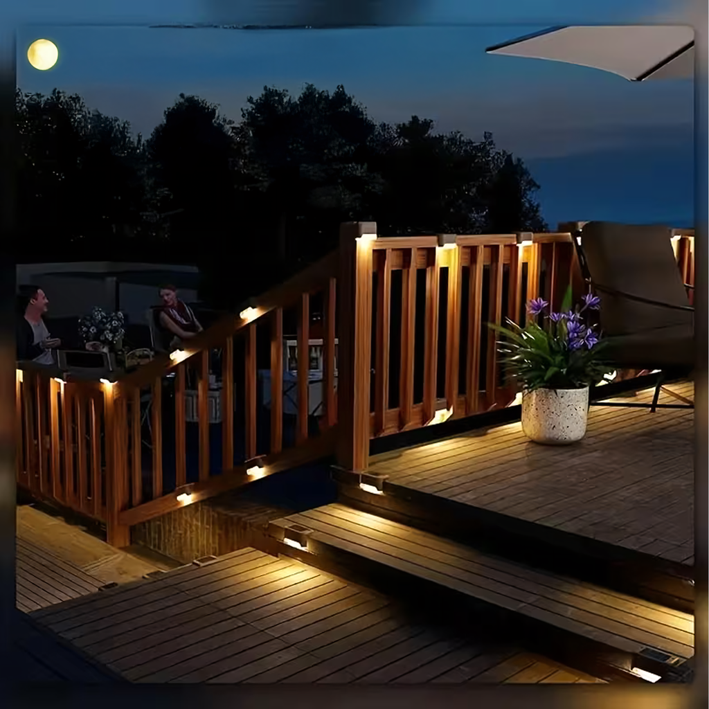 4x Solar LED aiasammu valgusti veekindel treppidele ja terrassile