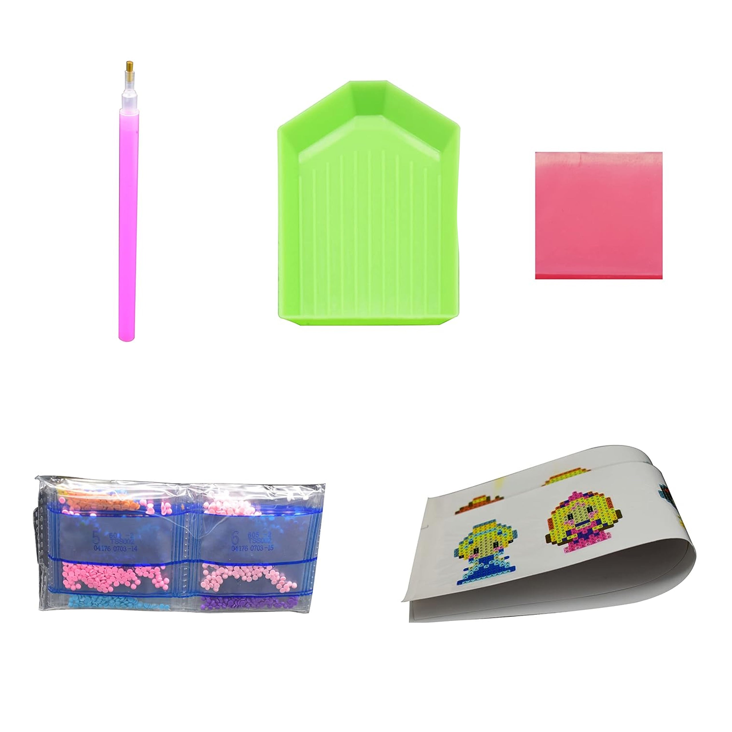 Teemanttikand, teemantkleebised, 5D mosaiikpulgad lastele, komplekt