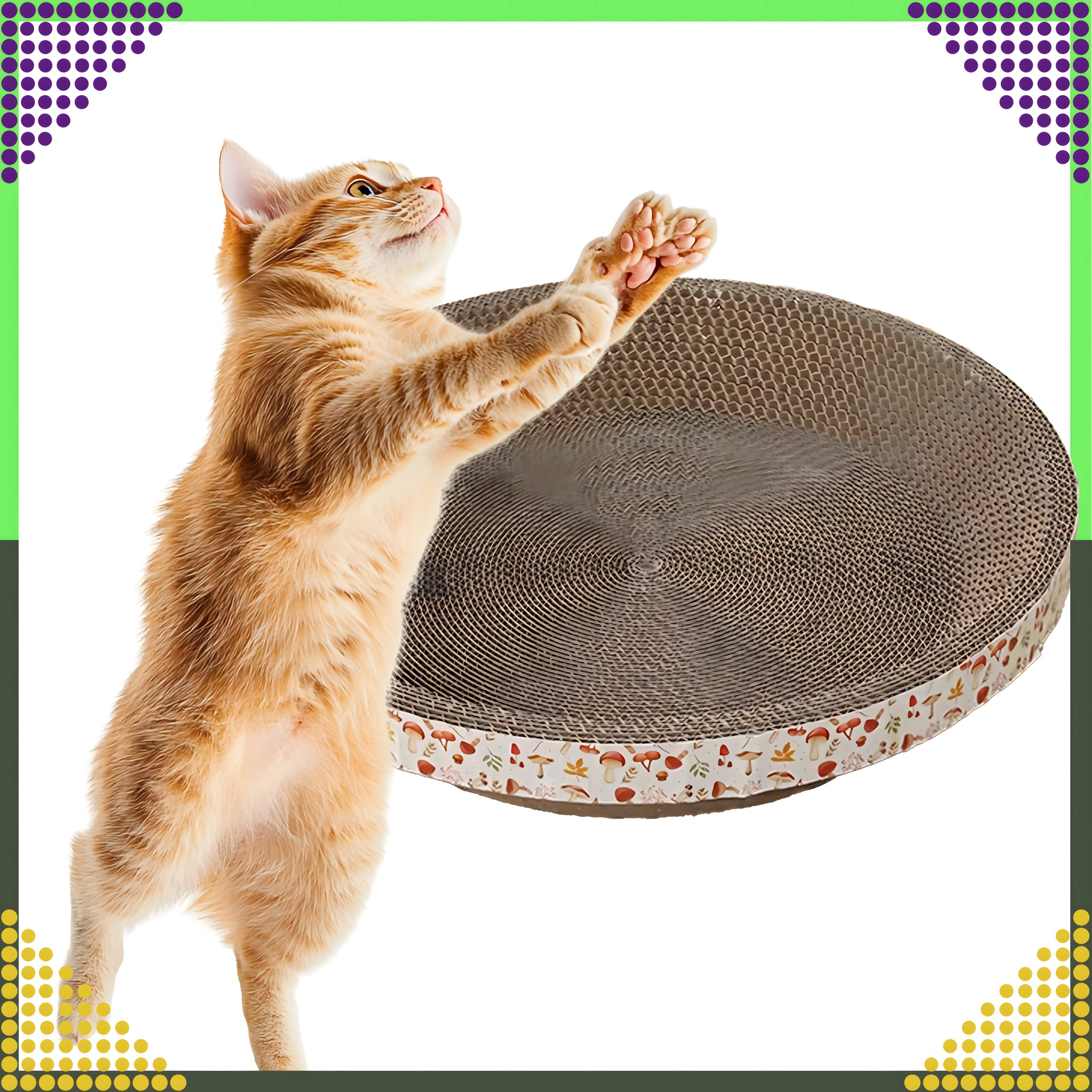 Pappist ümmargune kassikraapimiskauss 30 cm kraapimiseks