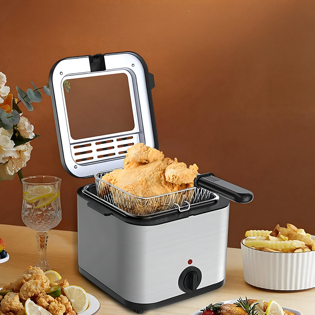 96x Traditional Oil Fryer 2.5L for Fries and Fish, Powerful 1000W