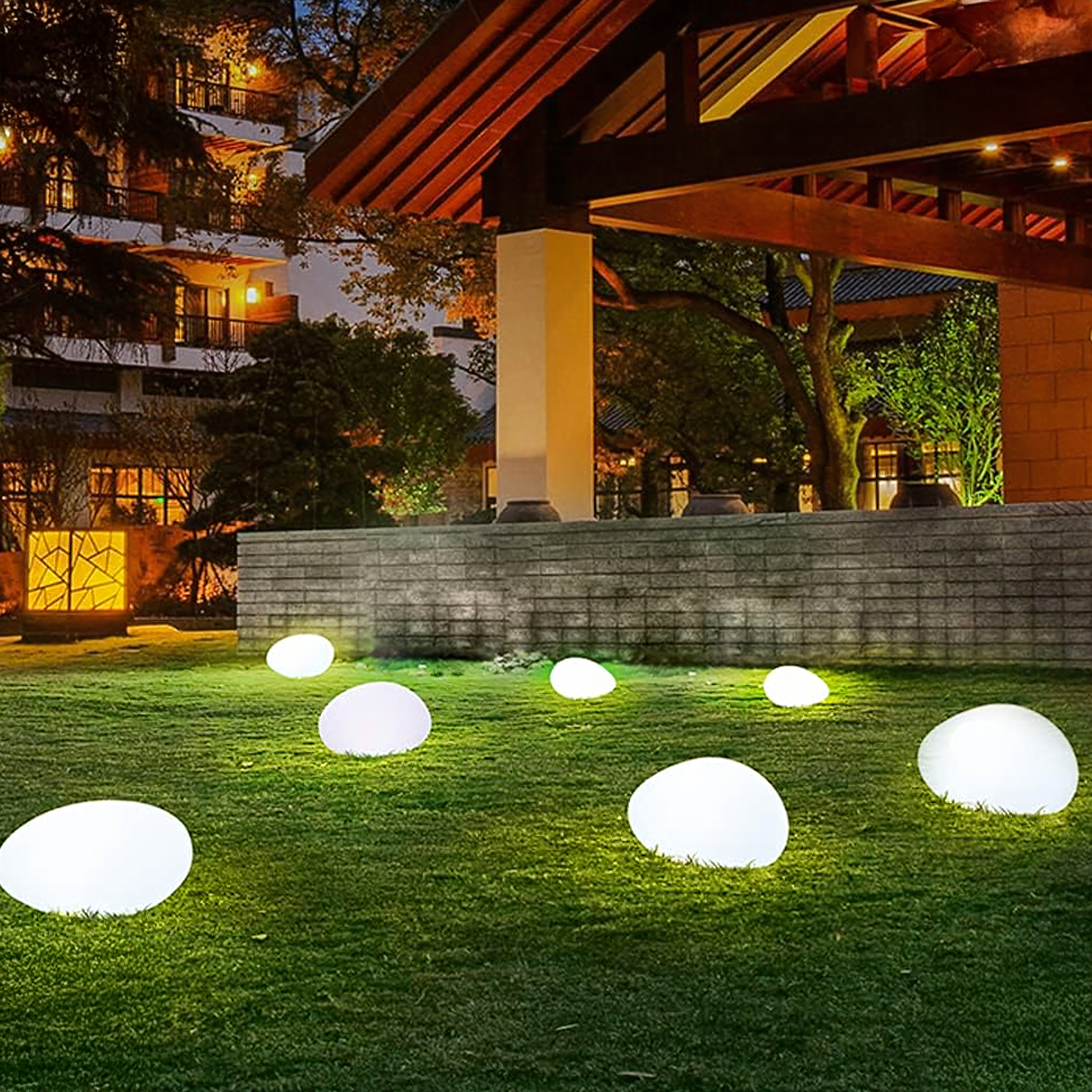 14 cm päikeseenergial töötav LED-aiakivilamp RC-K-1486