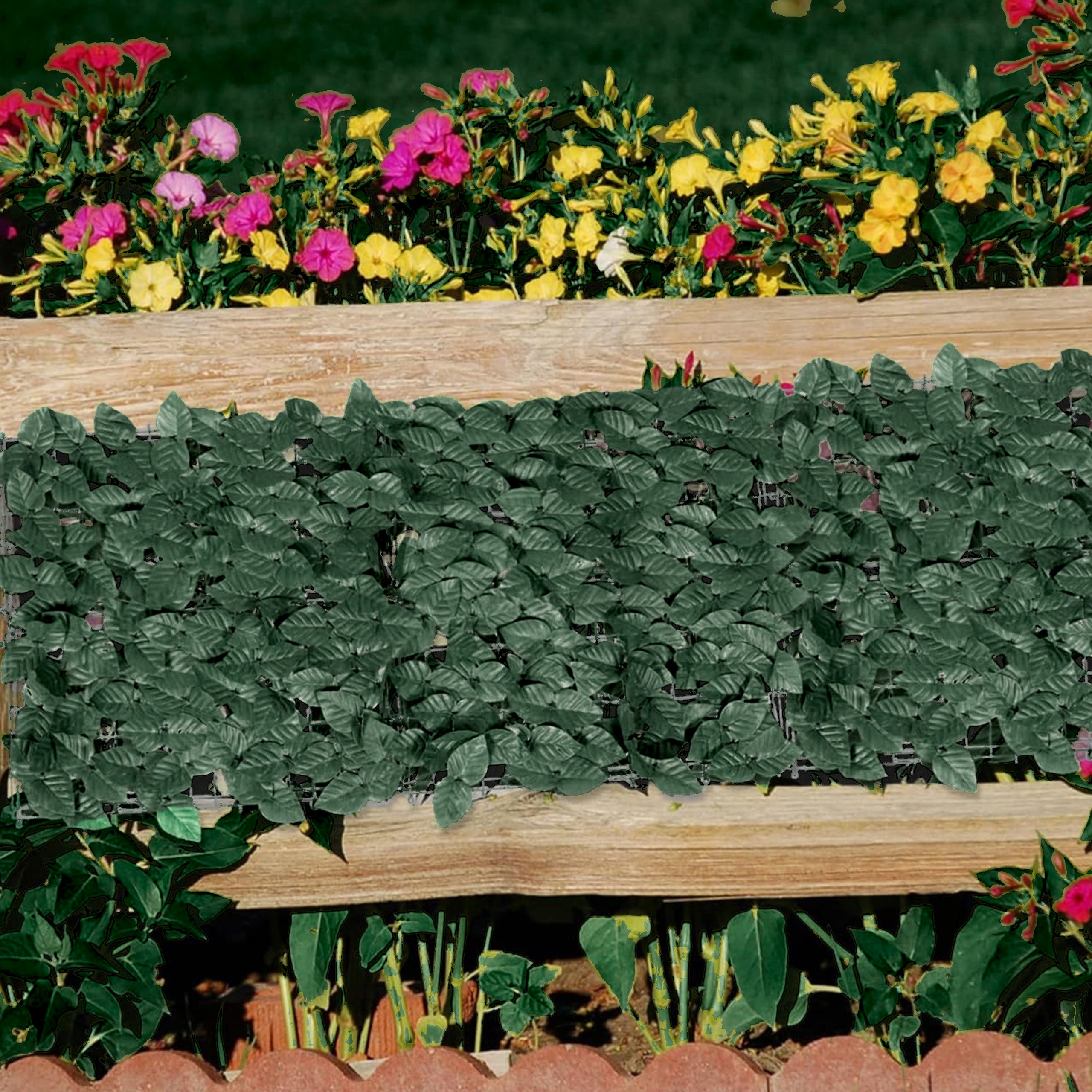 Kunstlik luuderohu hekk seinakatteks privaatsusekraan rõduvõrk 1.75x3 m