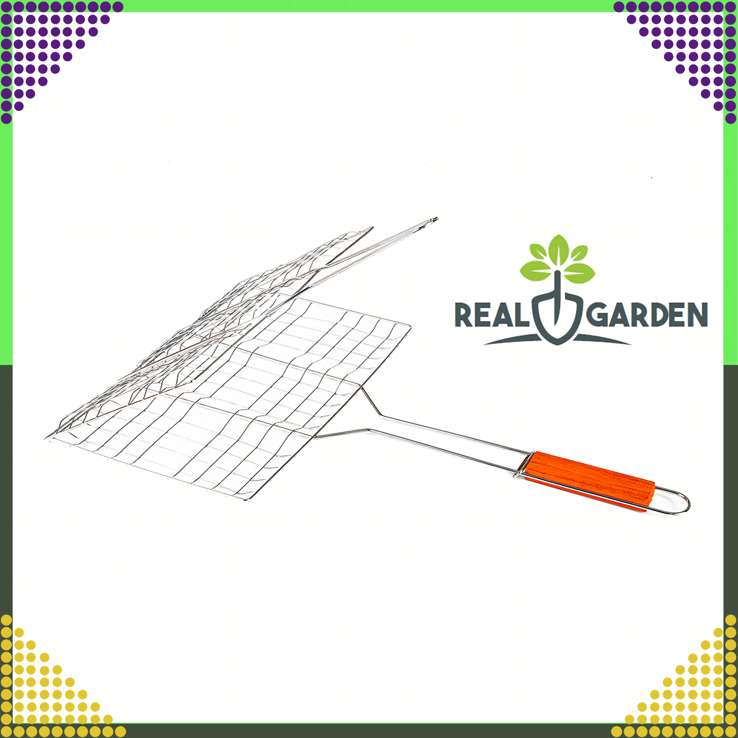 Foldable Grilling Rack for Baking Lockable Metal Grid 34x58 cm