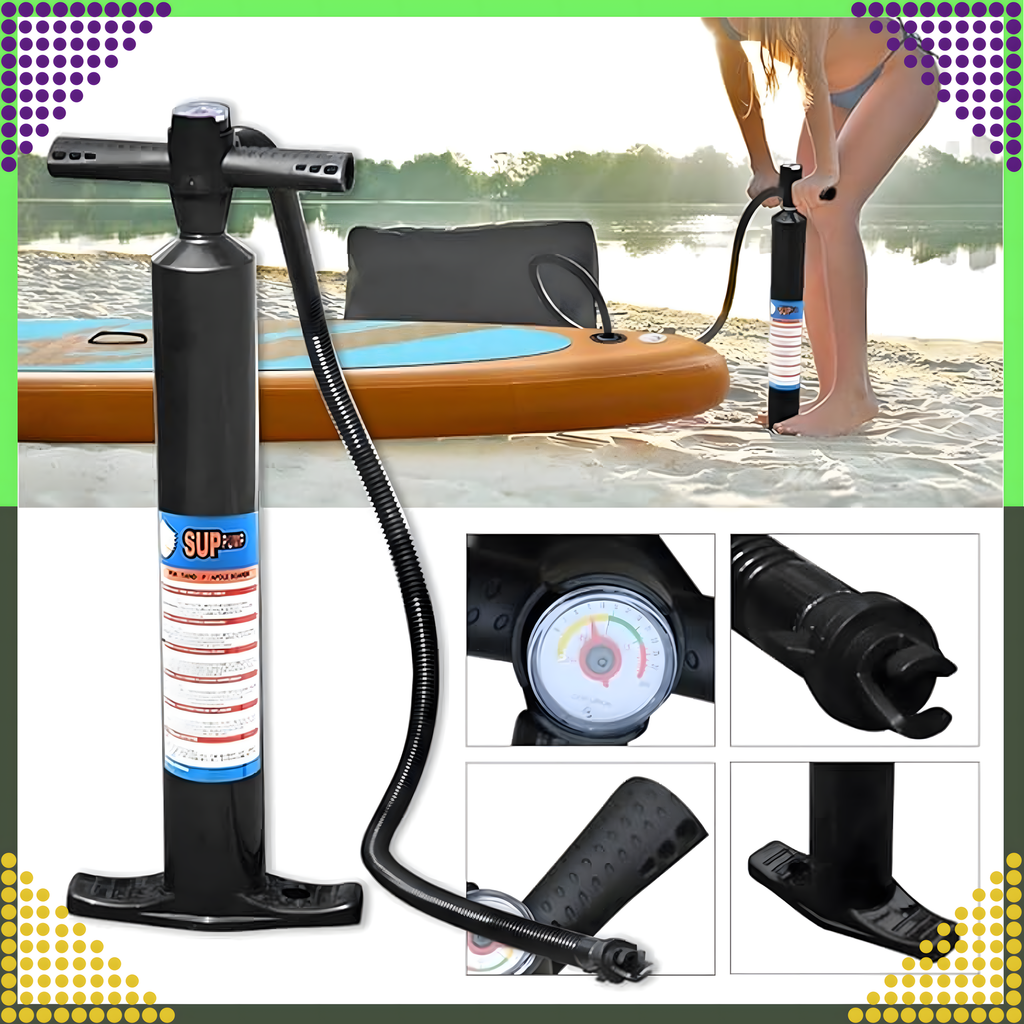 Kahepoolne käsipump pontoonmadratsitele, SUP laudadele, kajakidele, kiire