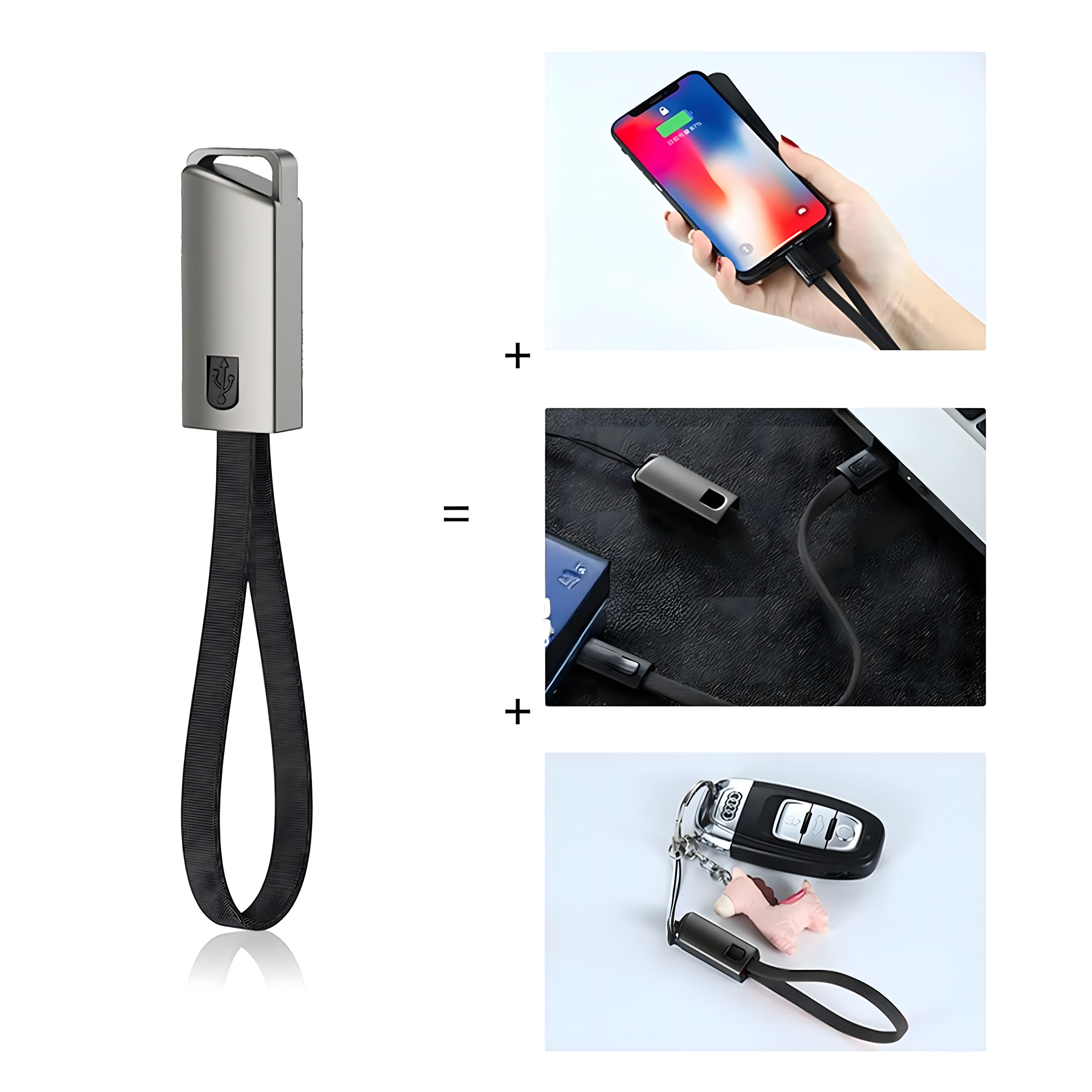 Kaabel Laadija Võtmehoidja Andmepael USB-C – USB-A Kiirlaadimine