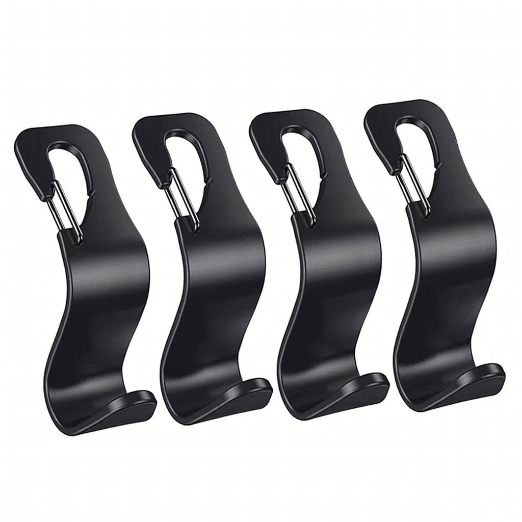 Komplekt 4 tk riidepuu konksuga peatugede hoidja ostude jaoks autoistmele