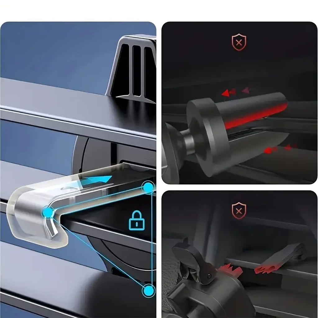 Stable Car Mount Holder for Phone Grille Cockpit Windshield Secure Set