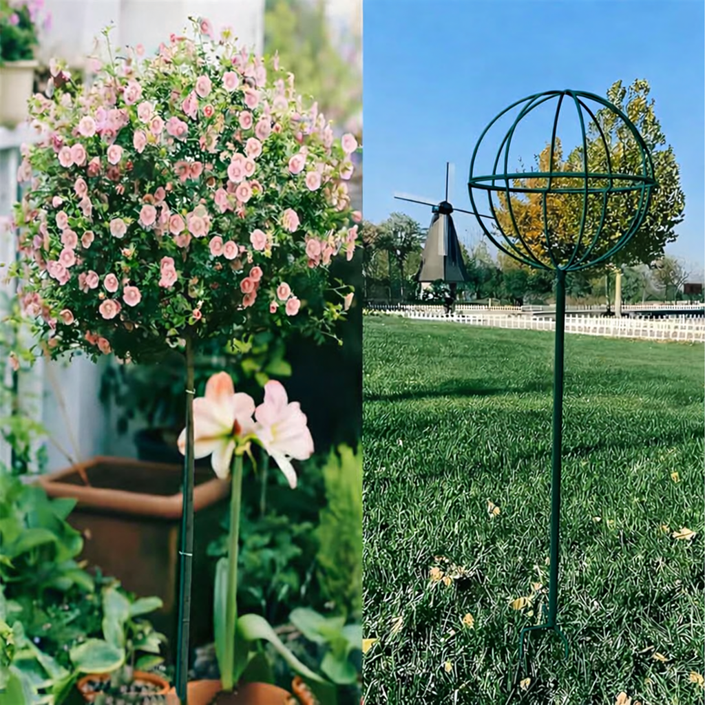 Metal Garden Pergola Support for Climbing Roses and Flowers 50x10cm Green